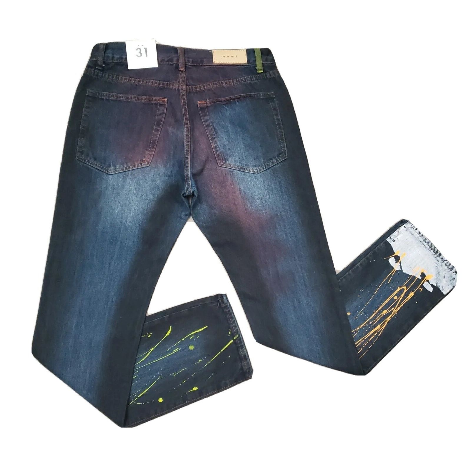 MNML MNML Black Paint Splatter Tapered Jeans (31×31) Distressed Size US 31 - 7 Thumbnail