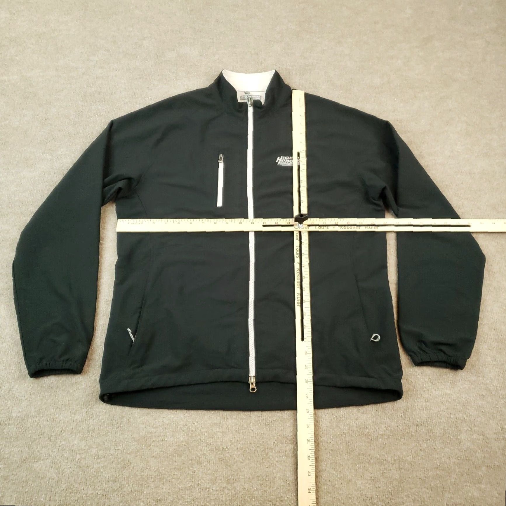 Peter Millar Peter Millar Windbreaker Jacket Mens Medium Black Full Zip Wind Team Hendrick Z Size US M / EU 48-50 / 2 - 2 Thumbnail