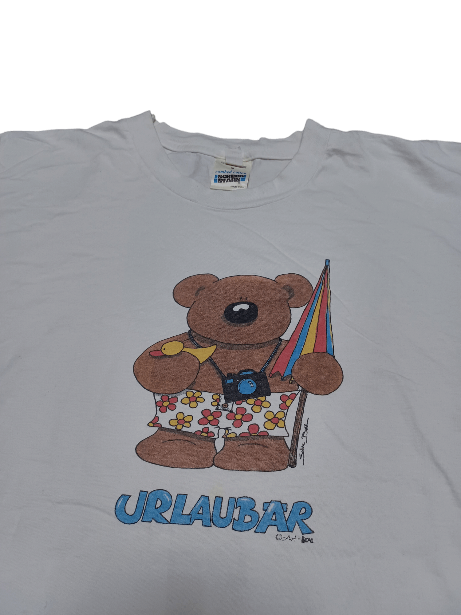 Vintage URLAUBAR VINTAGE 90S CRAZY TEE SCREENSTARS Size US M / EU 48-50 / 2 - 3 Thumbnail