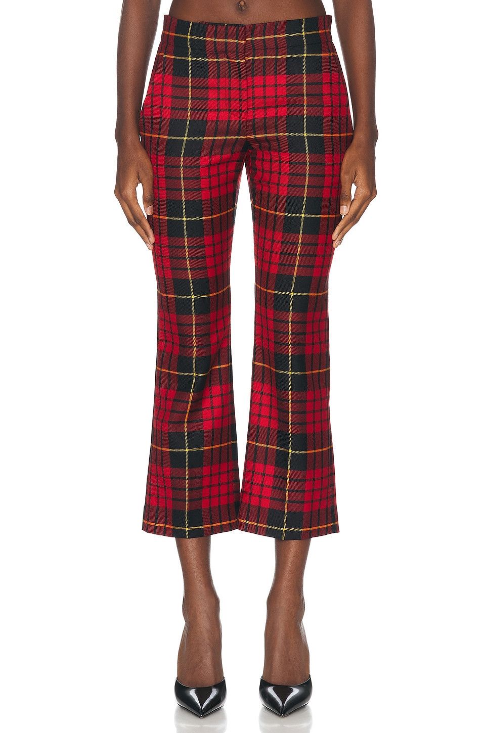 Alexander McQueen o1srvl11e0326 MacQueen Tartan Cropped Trousers in Multicolor Size 26" / US 2 / IT 38 - 1 Thumbnail