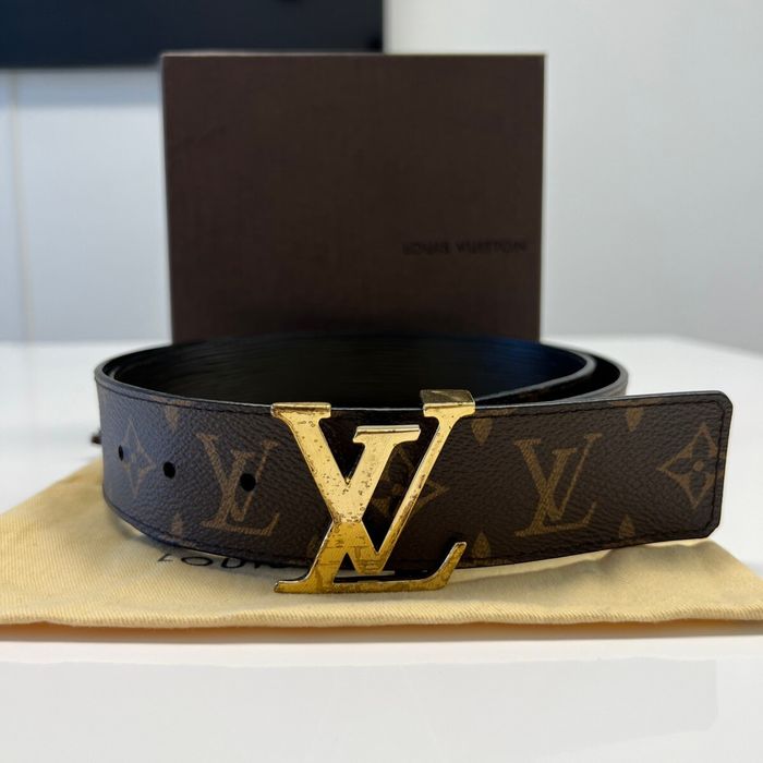 Louis Vuitton Initiales 40mm Epi Leather Black Belt Size 95 38