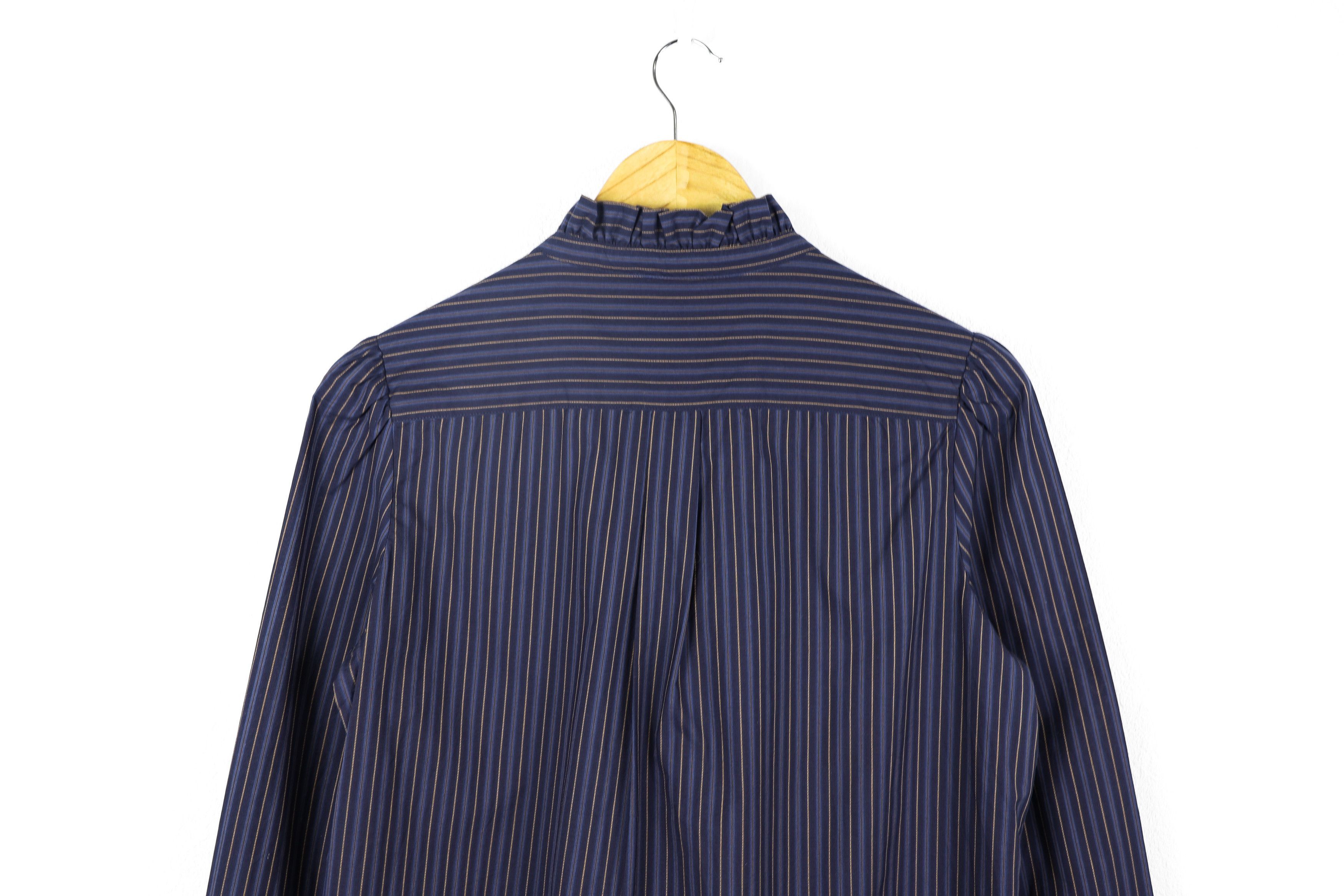 A.P.C. Womens A.P.C. Striped Ruffles Design Blouse Shirt 36 Size S / US 4 / IT 40 - 7 Thumbnail