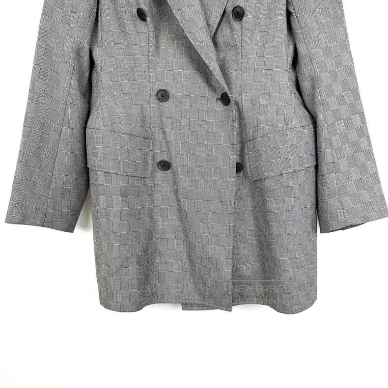 Balenciaga Balenciaga Gray Plaid Blazer Jacket Size M / US 6-8 / IT 42-44 - 5 Thumbnail