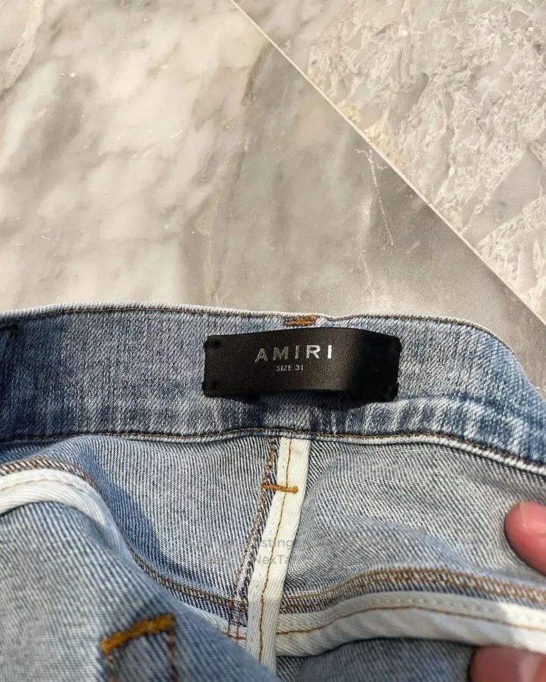 Amiri Amiri Size 31 Washed blue orange cashew flower patchwork MX Size US 31 - 6 Thumbnail