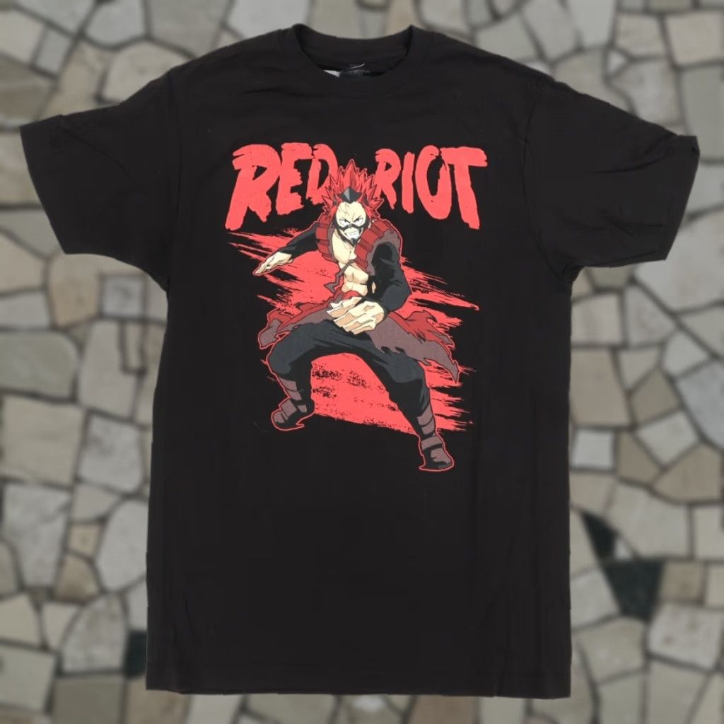 Vintage My Hero Academy Red Riot Hot Topic Solid T-Shirt Black Men’s M Shirt Size US M / EU 48-50 / 2 - 1 Thumbnail