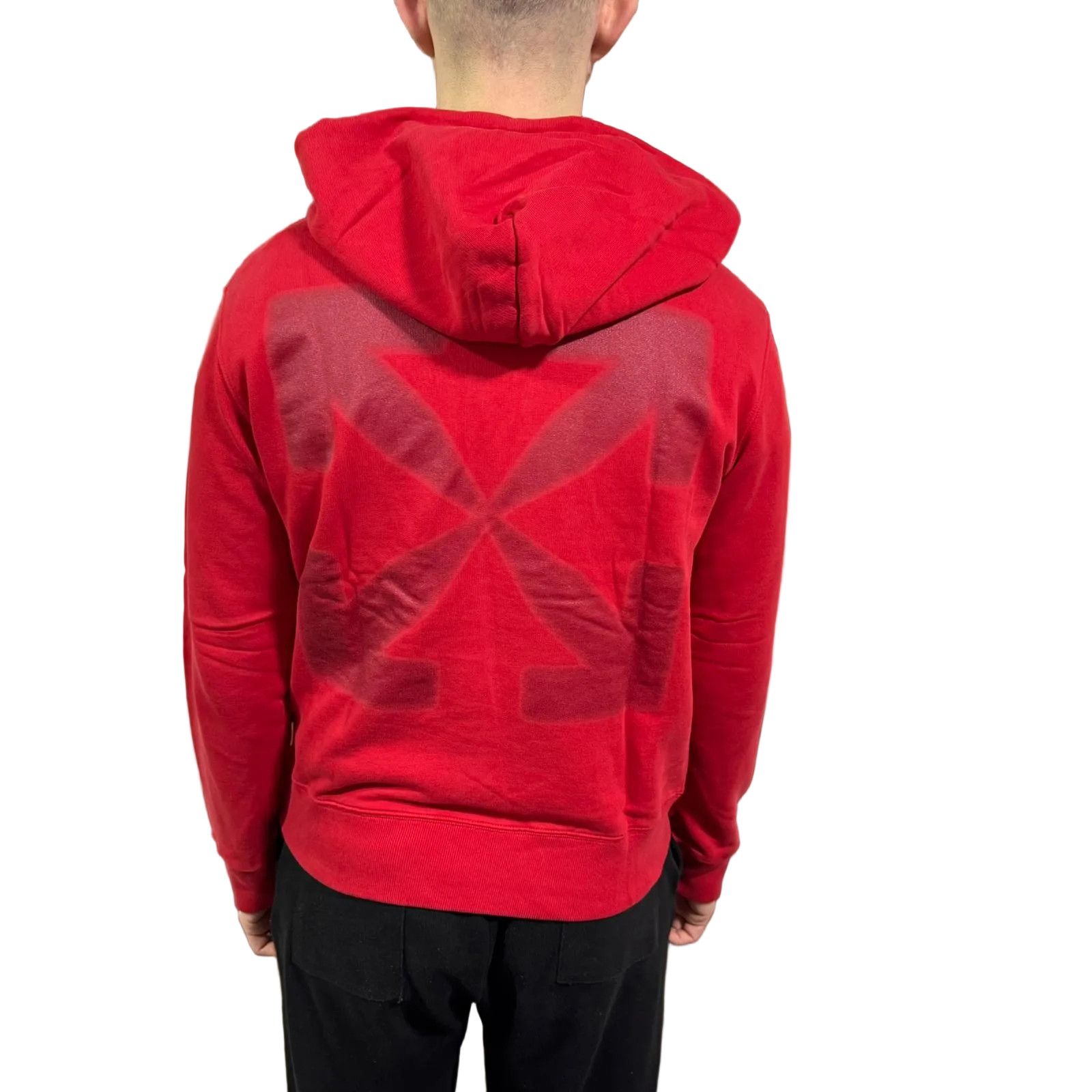 Off-White Red Blurred Caravaggio Arrows Hoodie Size US M / EU 48-50 / 2 - 3 Thumbnail