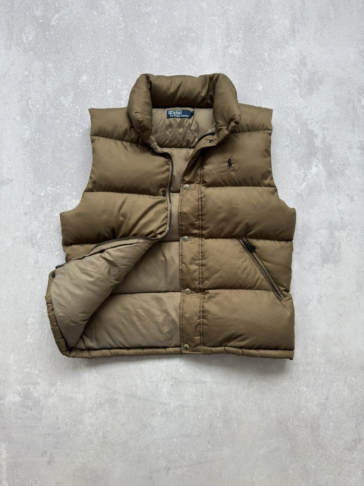 ジャケット・アウター 90s Polo by Ralph Lauren logo down vest Polo Sport Ralph Lauren Puffer Vest Adult M Full Zip Pockets Down