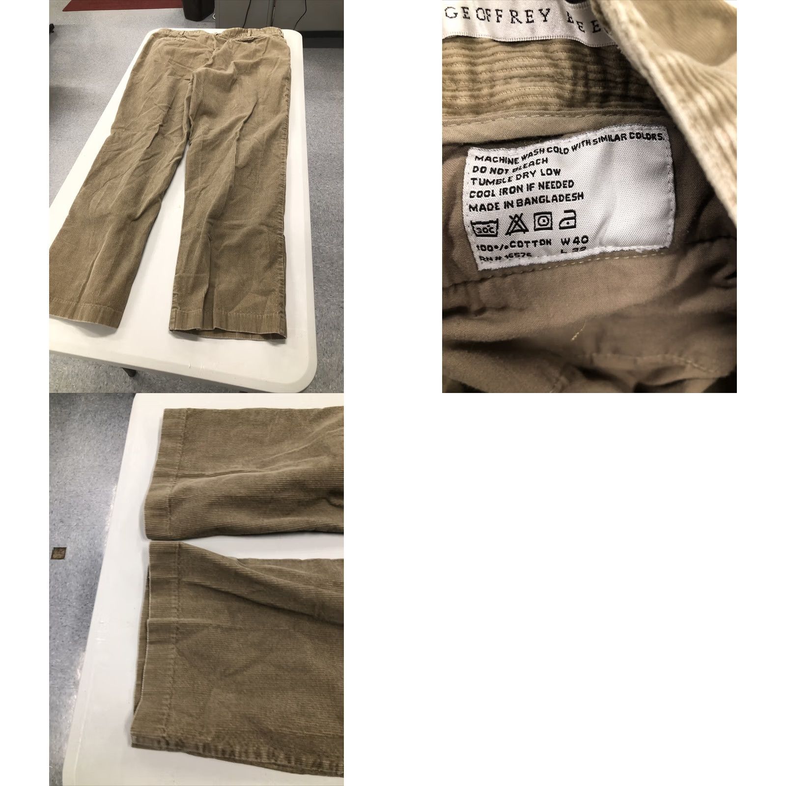 Geoffrey Beene Geoffrey Beene Corduroy Pants Men's Size 38x30 Brown Casual Pants Size US 38 / EU 54 - 8 Thumbnail