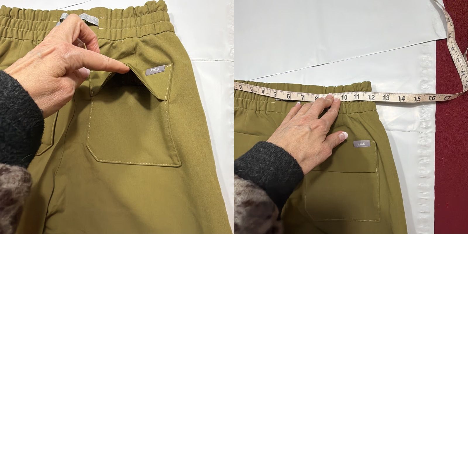 Olive FIGS PANTS JOGGERS Olive Green XS Women Drawstring Waist Rayon Blend - Jogger Tapered Leg Stretcht No Flaws Pockets Medical Scrubs Size 26" / US 2 / IT 38 - 11 Thumbnail
