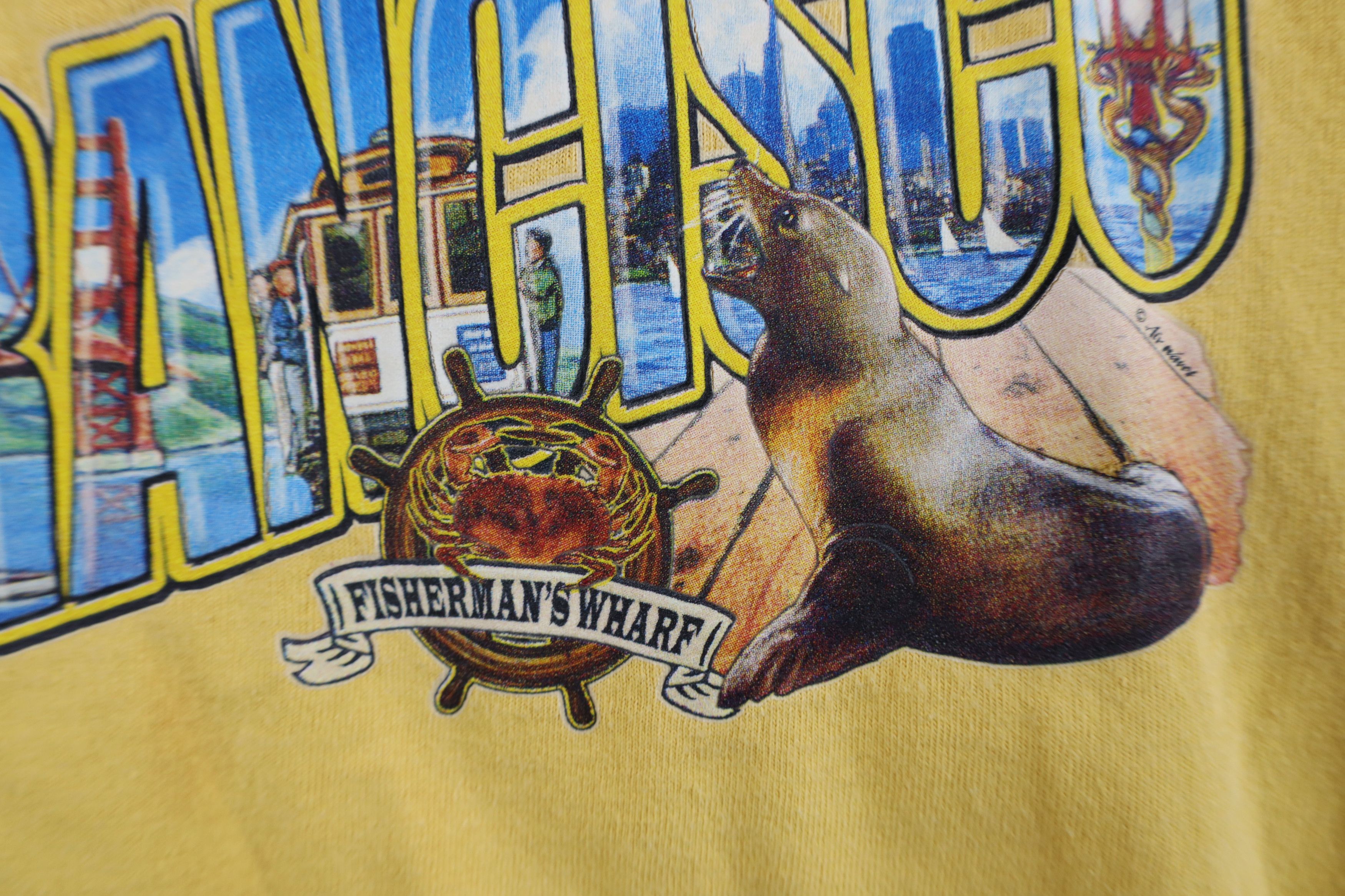 Vintage Vintage 90s Streetwear San Francisco Fishermans T-Shirt Size US L / EU 52-54 / 3 - 5 Thumbnail