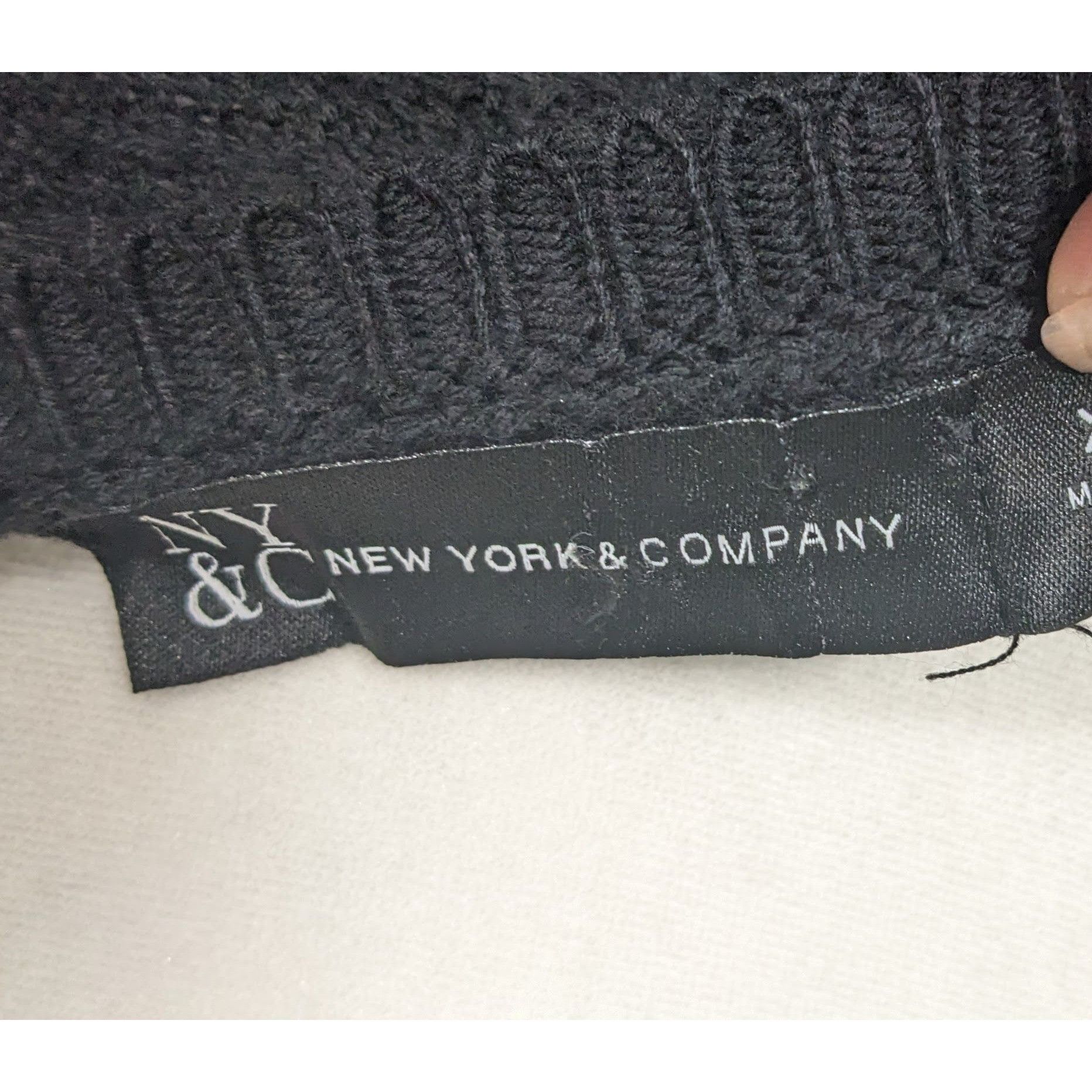 Other New York & Company Corporate Goth Black Knit Sweater Size XS / US 0-2 / IT 36-38 - 6 Thumbnail