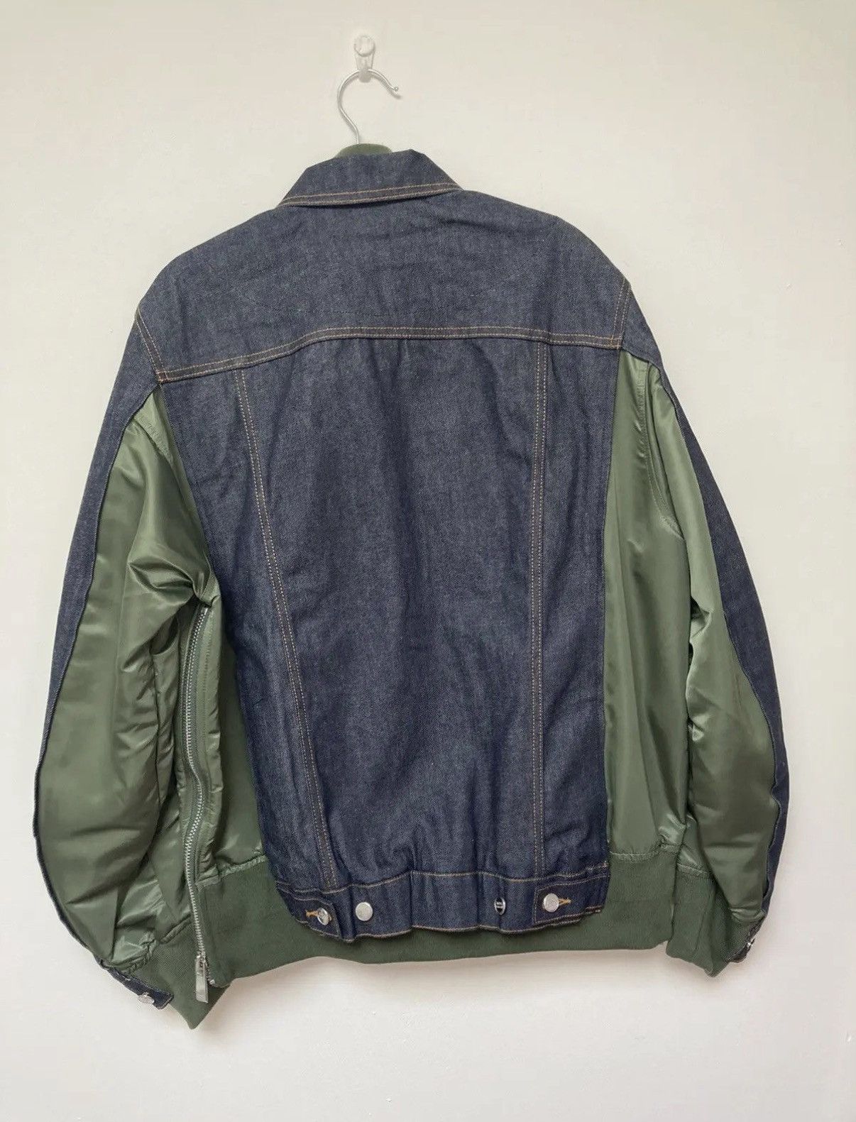 A.P.C. × Sacai APC x Sacai Eimi Denim Bomber Jacket Size US S / EU 44-46 / 1 - 2 Thumbnail