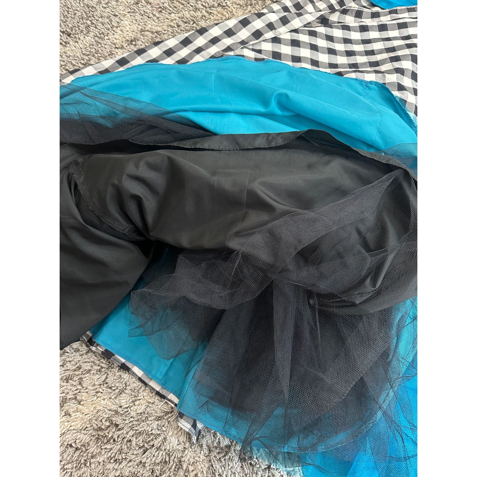 Other HFH Black White Gingham Taffeta Prom Pageant Gown Dress 4 Size S / US 4 / IT 40 - 12 Thumbnail
