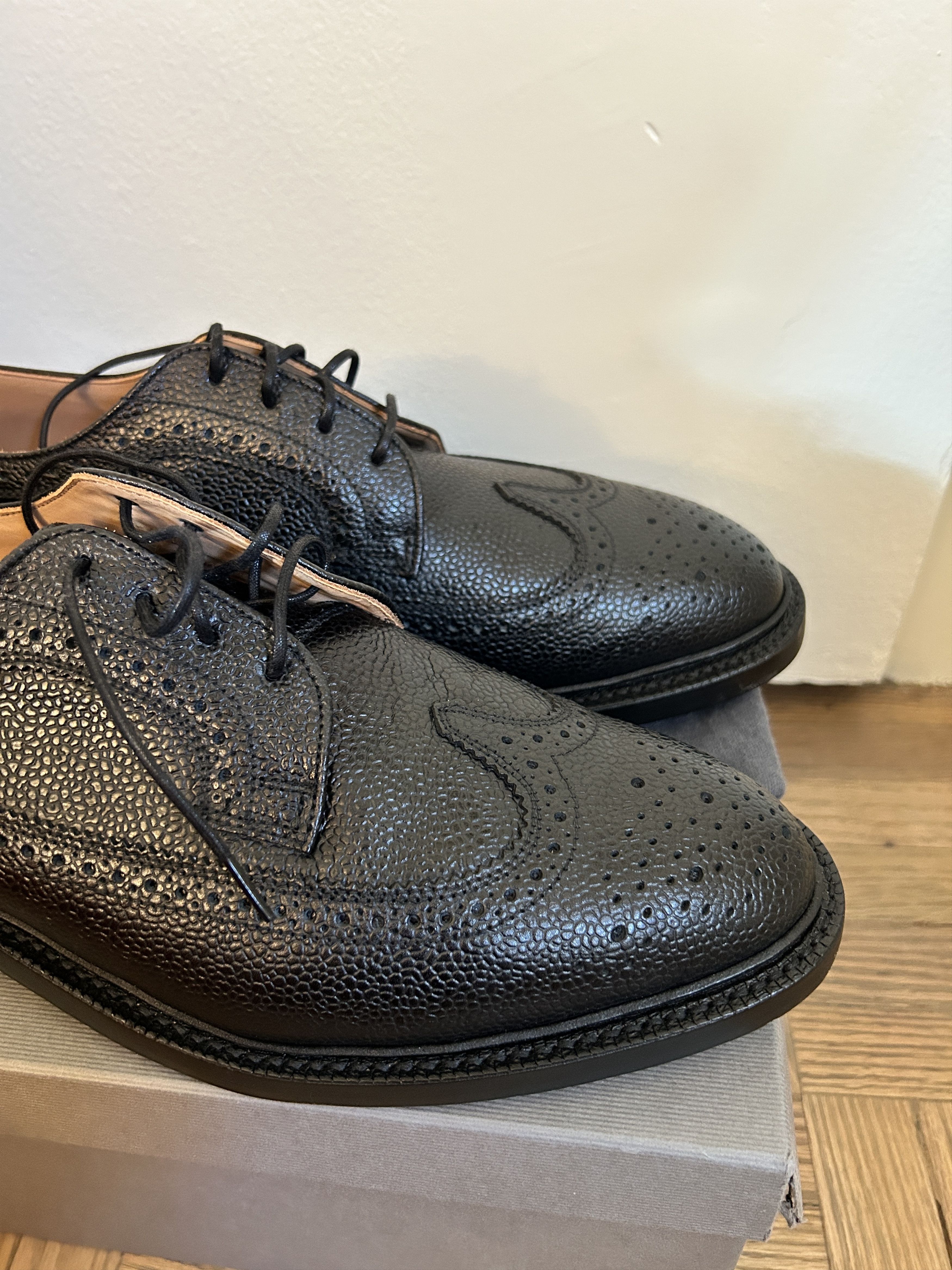Thom Browne Thom Browne Black Leather Sole Longwing Derbys Size US 10 / EU 43 - 2 Thumbnail