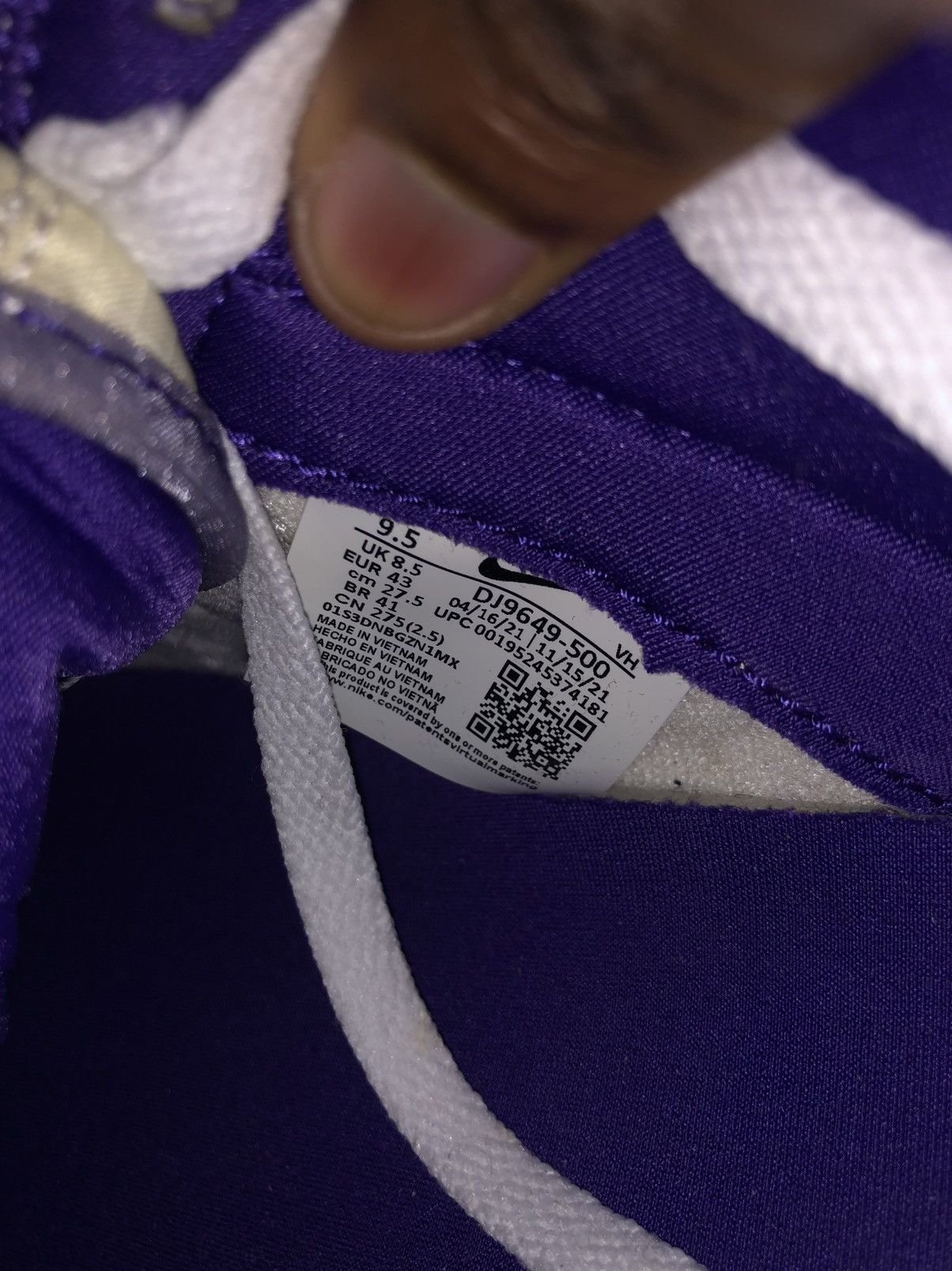 Nike Nike Dunk Low Union Passport Pack Court Purple - Size 9.5 Size US 9.5 / EU 42-43 - 9 Thumbnail