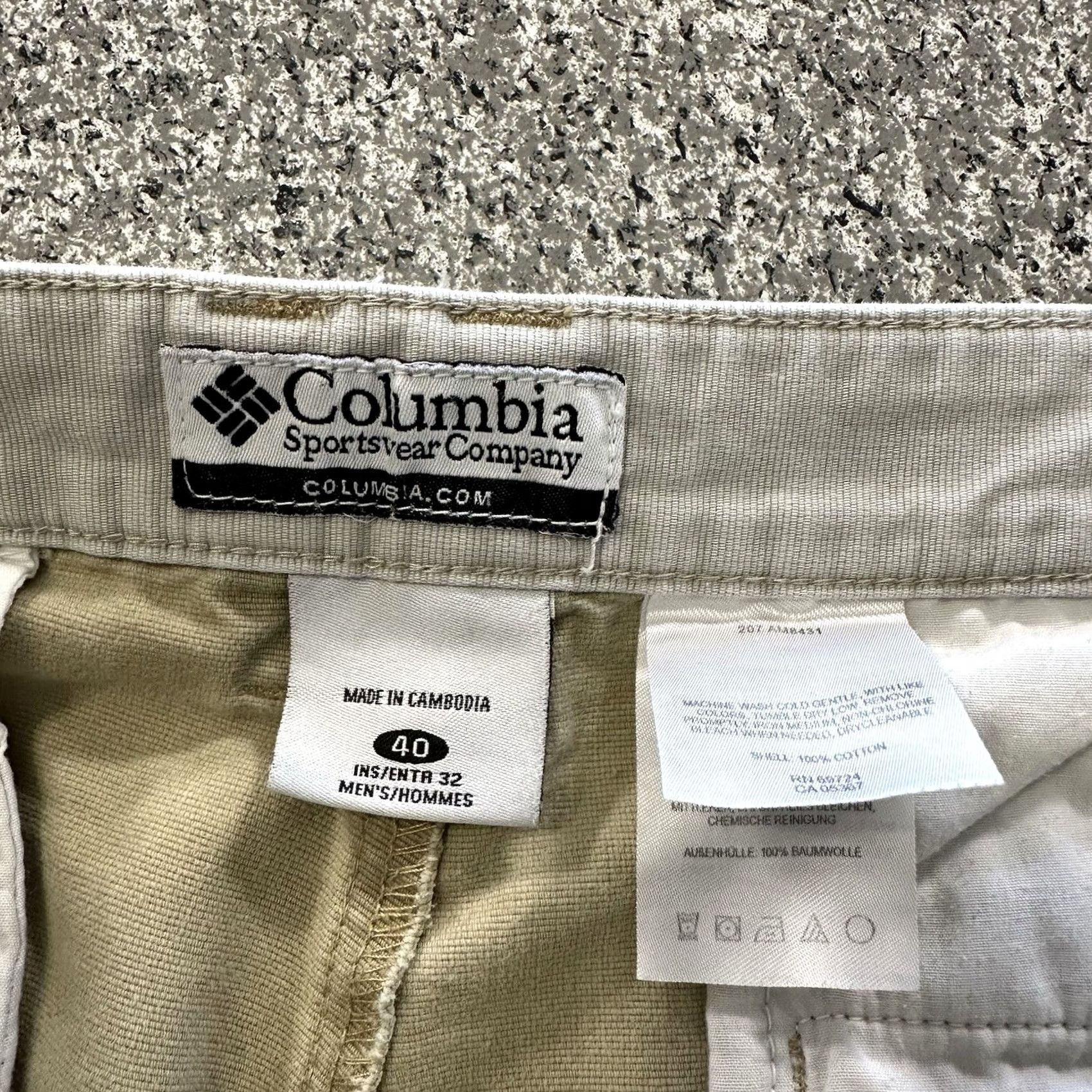Vintage Columbia Pants Mens 40x32 Utility Chino Rugged Outdoor Hiking Tan Beige Canvas Cotton Straight Carpenter Pockets Regular Size US 40 / EU 56 - 4 Thumbnail