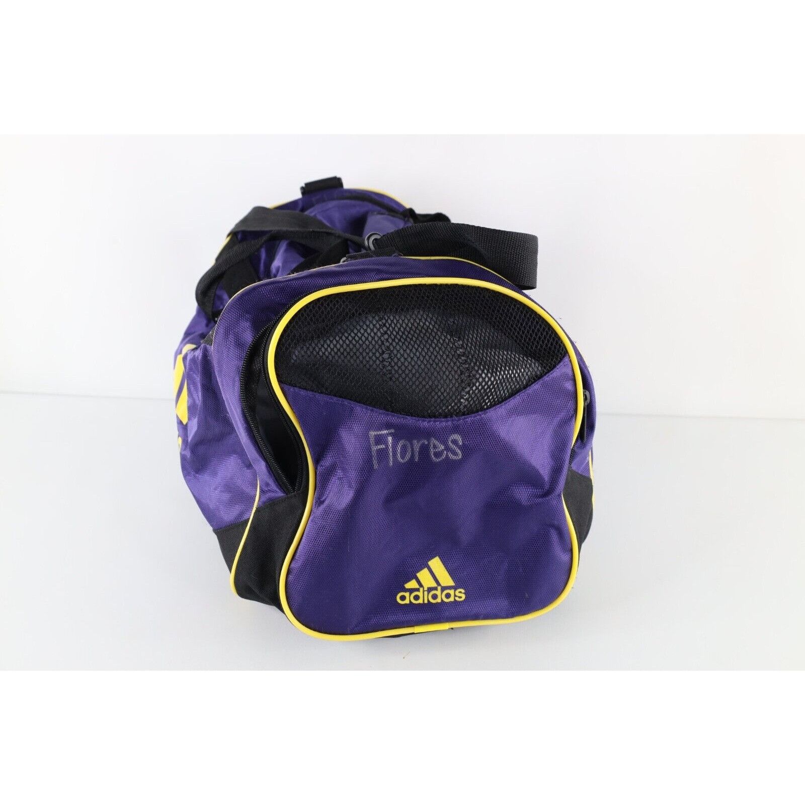 Adidas × Vintage Vintage 90s Adidas Distressed Big Logo Handled Duffel Bag Size ONE SIZE - 4 Thumbnail
