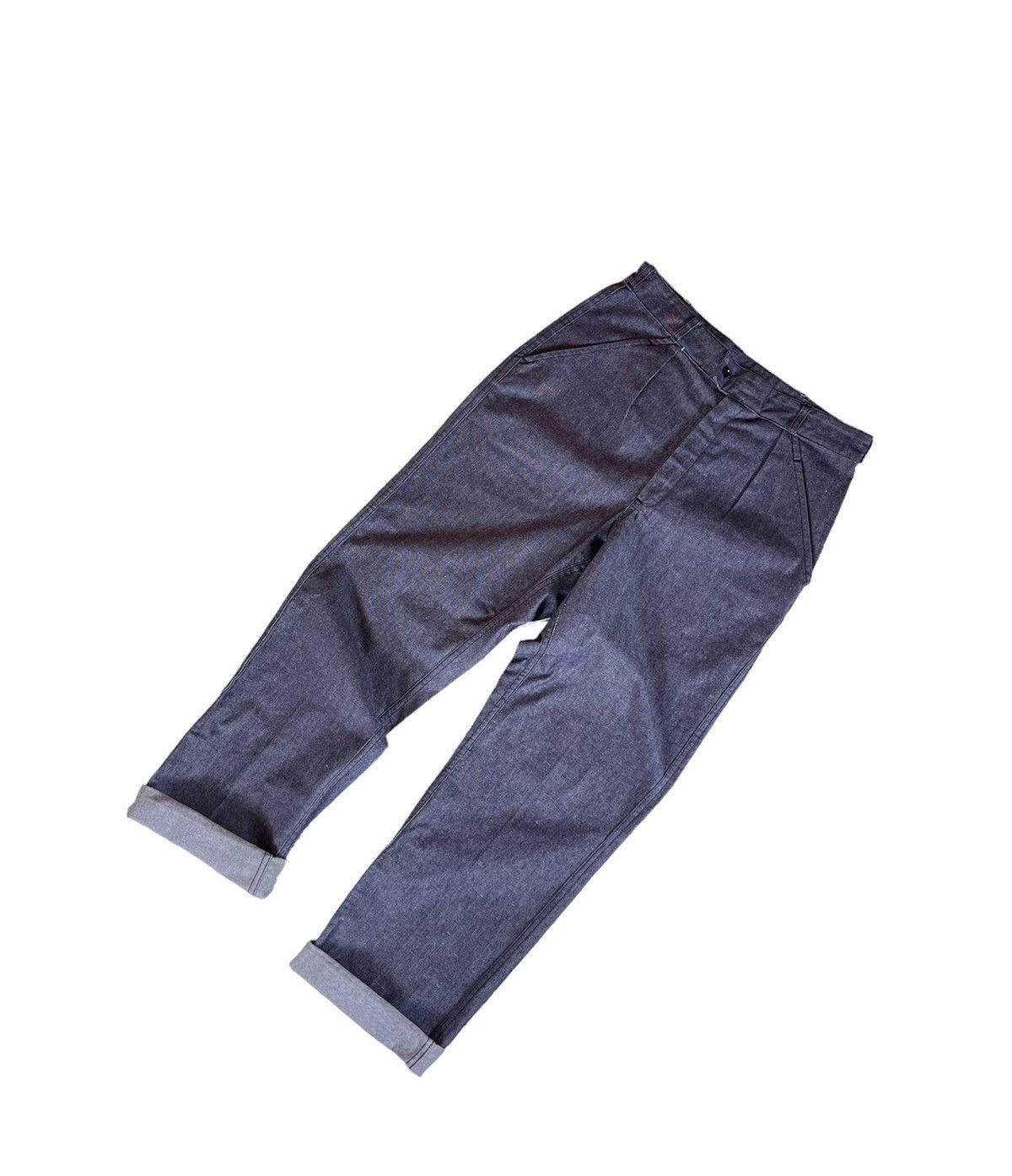 Indigo ⭐️ Vintage Pantalon Bleu Chine France Navy Pant Size US 32 / EU 48 - 1 Thumbnail