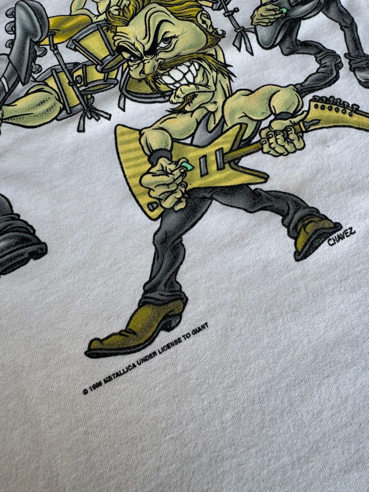 Band Tees Rare Vintage 90's Metallica Cartoon Big Print Tshirt Size US L / EU 52-54 / 3 - 3 Thumbnail