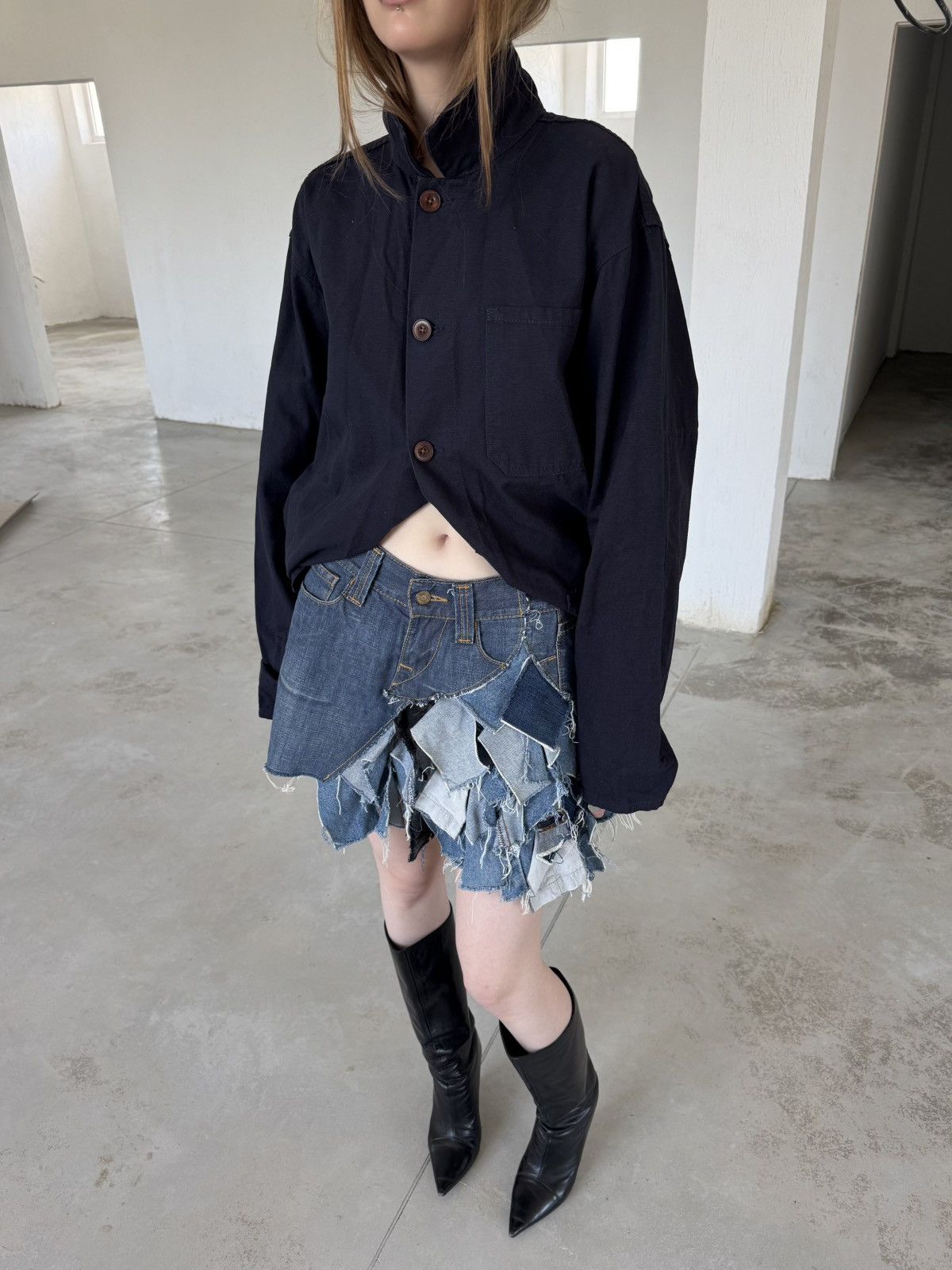 Vintage Vintage denim skirt Avantgarde Size 27" / US 4 / IT 40 - 6 Thumbnail