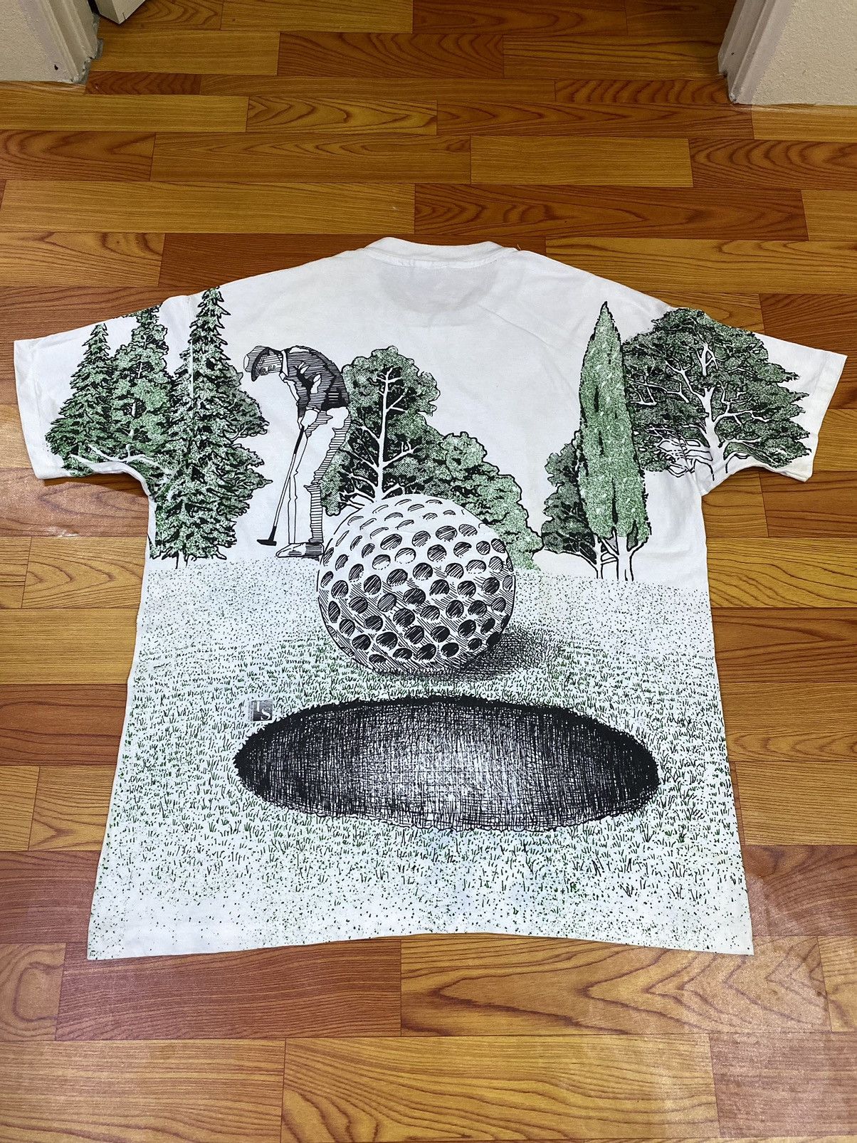 Vintage Vintage University Sportwear Corp Over Print Tee Size US XL / EU 56 / 4 - 7 Thumbnail
