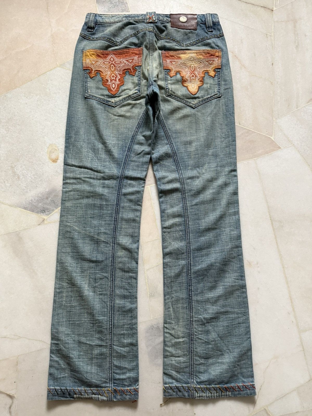 Japanese Brand Vintage 90s antik Denim Usa Flare jeans Size US 32 / EU 48 - 5 Thumbnail