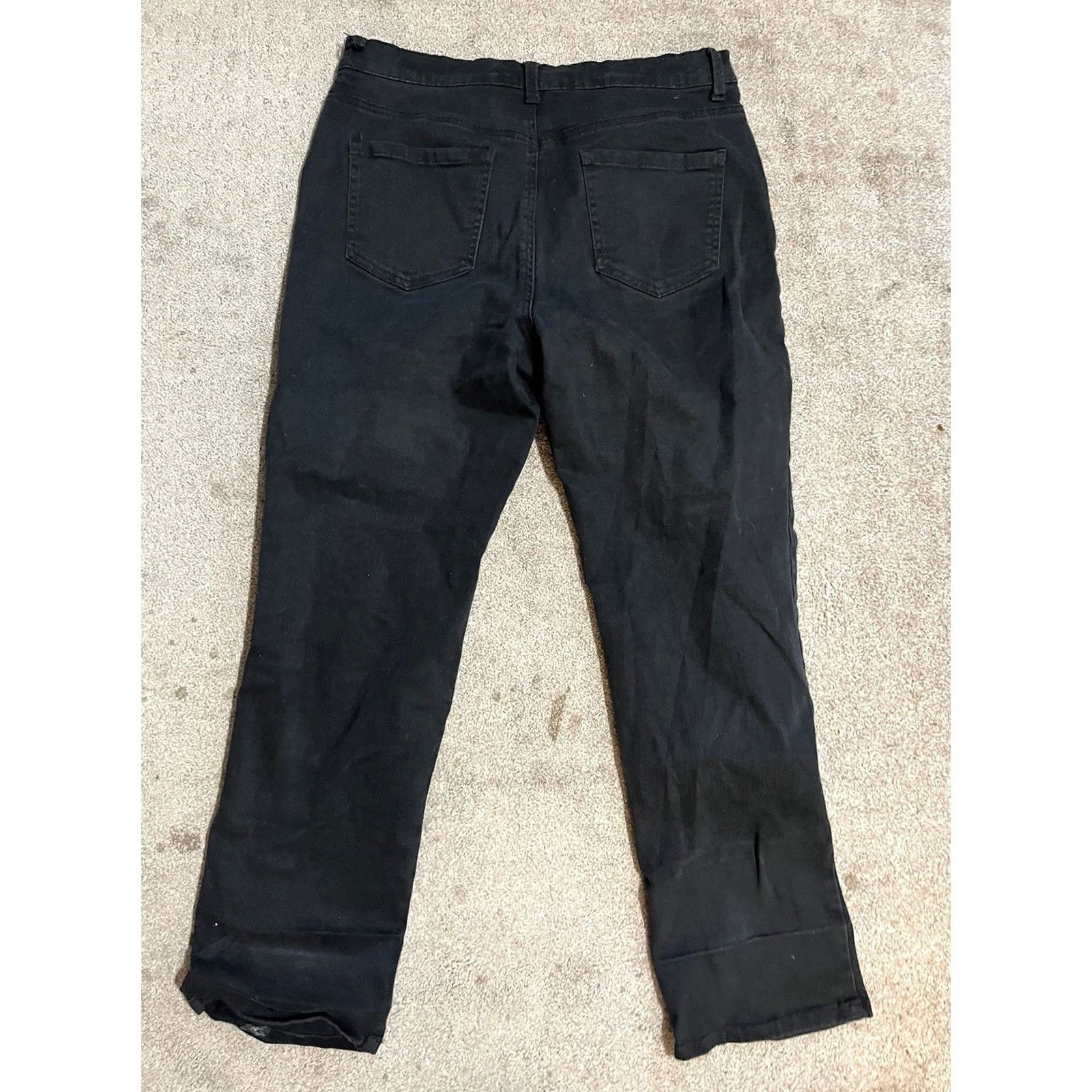 Gloria Vanderbilt Gloria Vanderbilt Jeans Women’s Black Denim Amanda Straight 12 Size 12 Regular Denim Size 34" / US 12 / IT 48 - 3 Thumbnail
