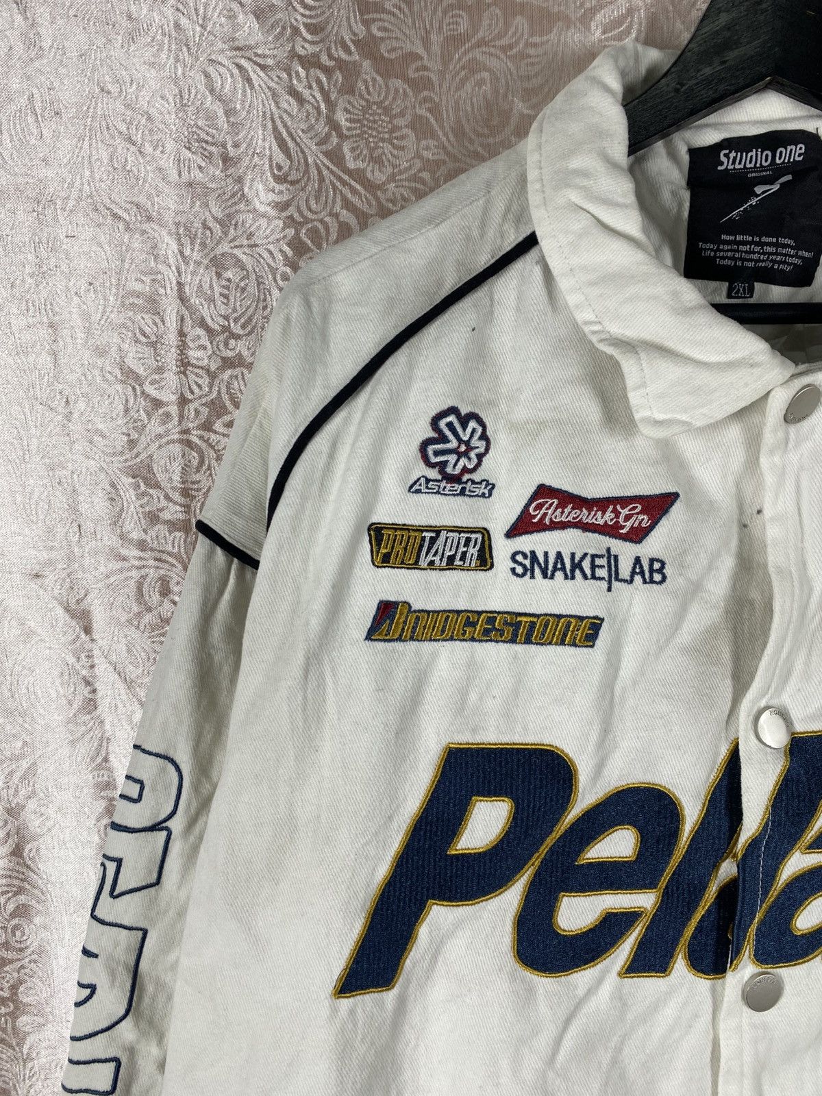 Vintage Vintage Studio One Pelaca Racing Jacket Button Motorsport Size US XXL / EU 58 / 5 - 9 Thumbnail