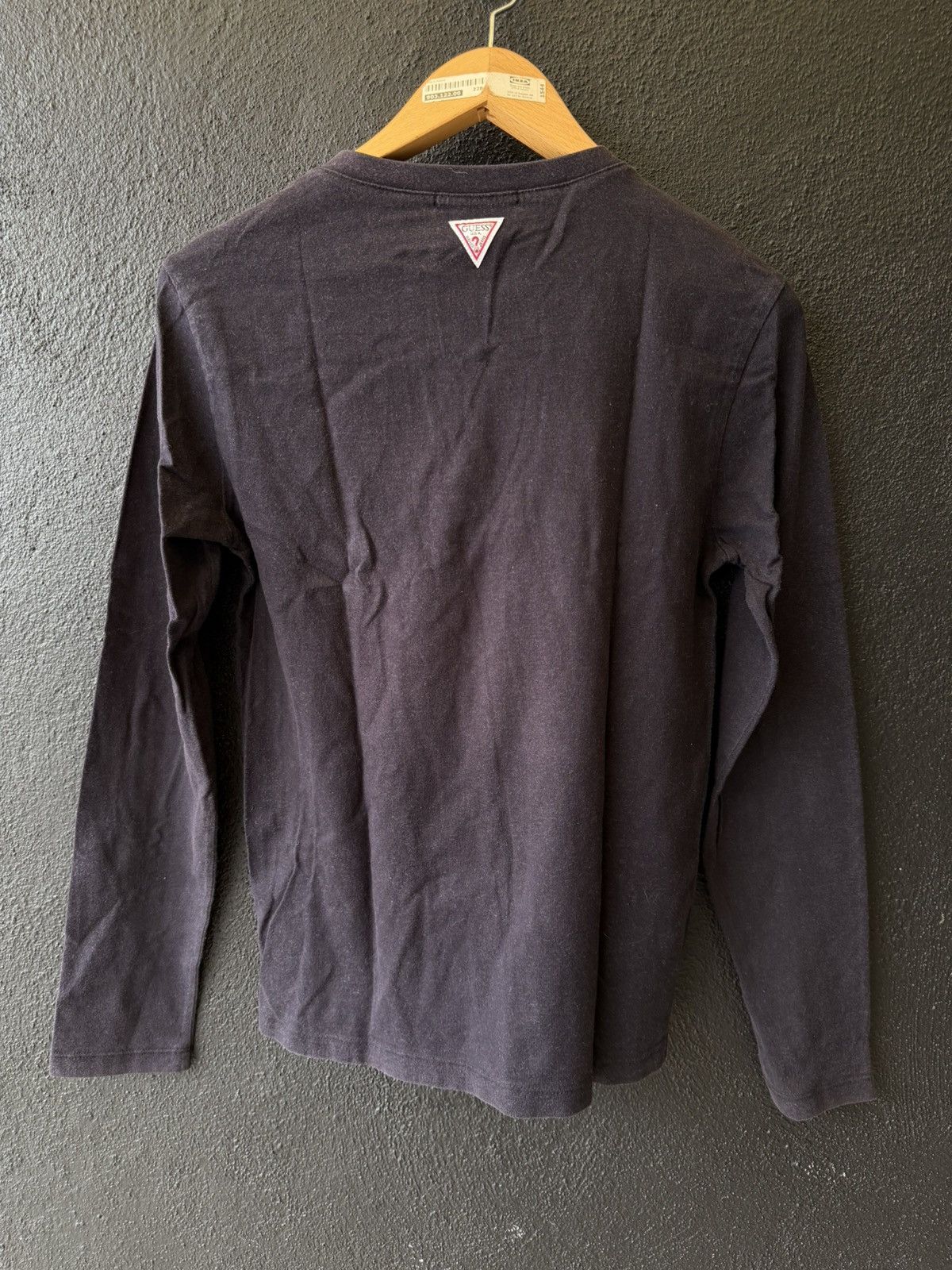 Guess Guess Triangle Black Long Sleeve V-Neck Shirt Size S Size S / US 4 / IT 40 - 2 Thumbnail