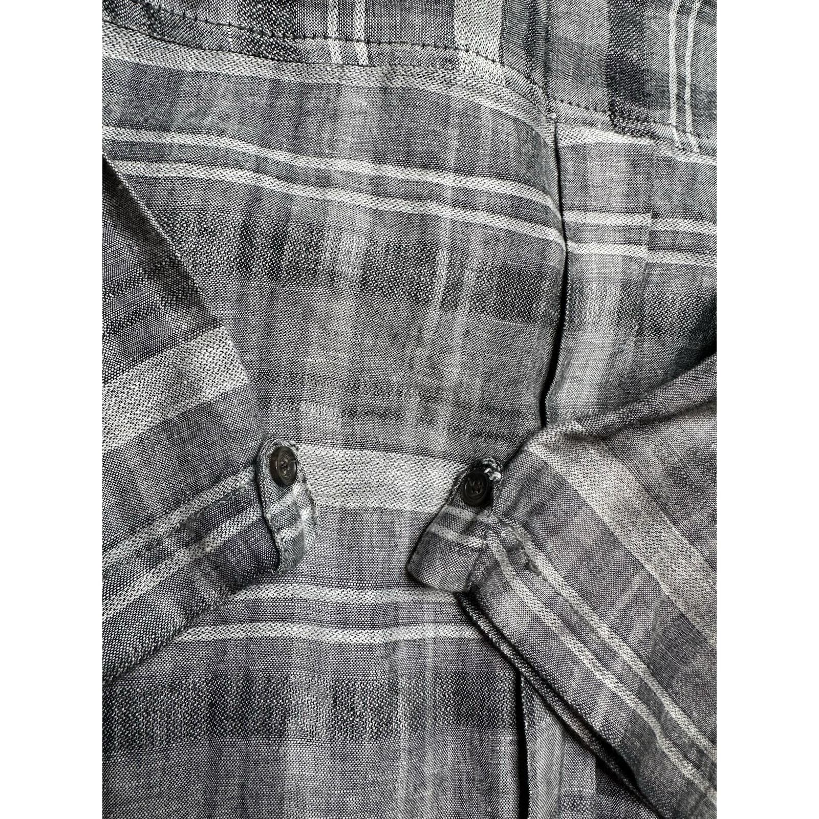 Hermes Rare Hermes Striped Short Sleeve Dress Shirt Button Down XL Size US XL / EU 56 / 4 - 12 Thumbnail