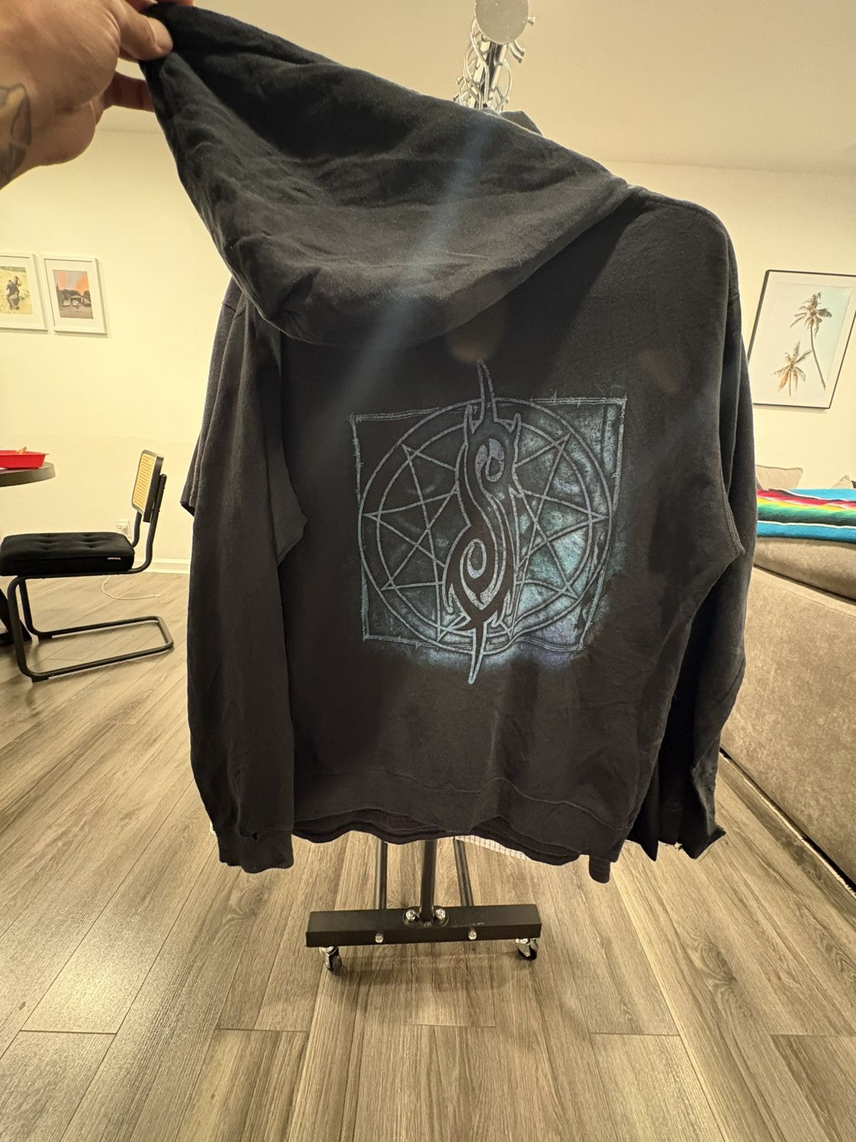 Band Tees 2006 slipknot hoodie thrashed Size US L / EU 52-54 / 3 - 8 Thumbnail