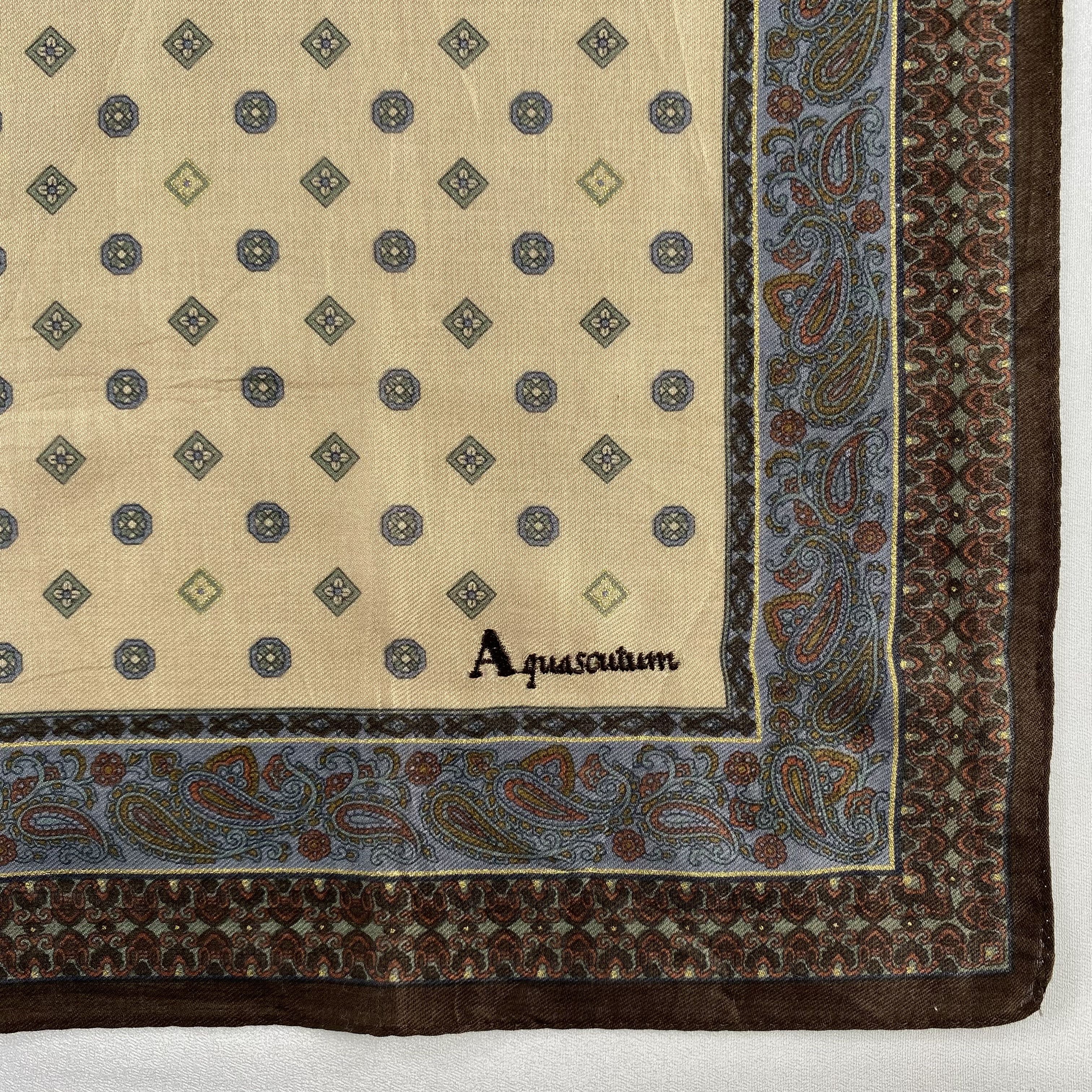 Aquascutum × Vintage Aquascutum Handkerchief / Neckerchief / Bandana-P1395 Size ONE SIZE - 3 Thumbnail