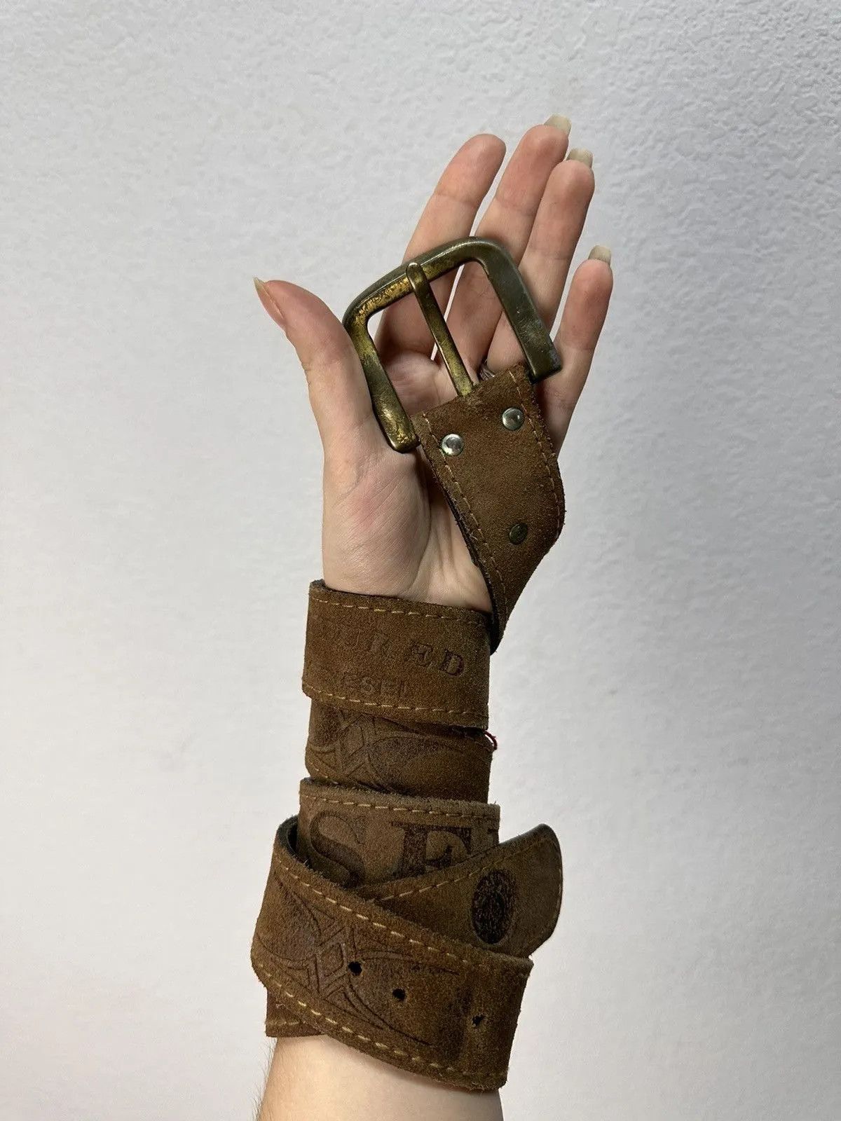 Diesel Vintage Diesel Leather Belt Hysteric Glamour Y2k Japan Size ONE SIZE - 1 Thumbnail