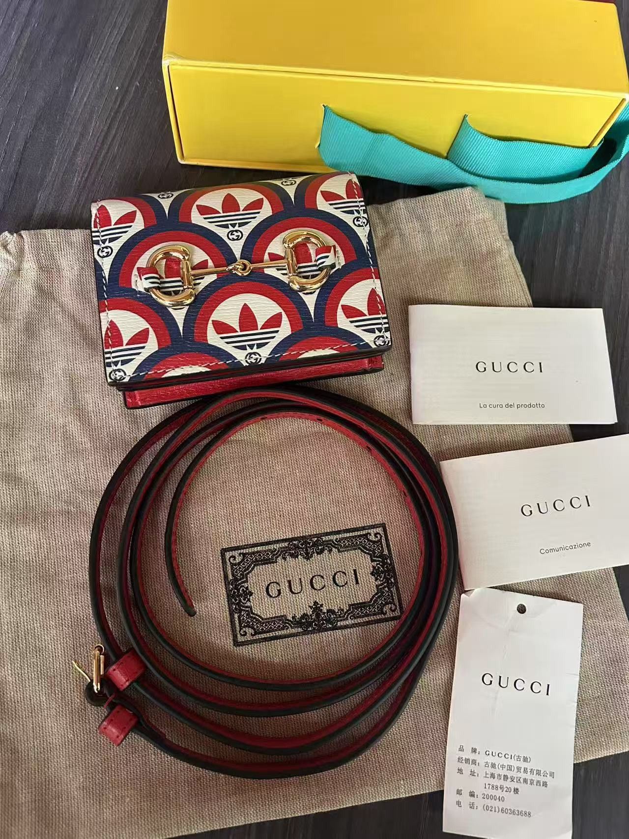 Adidas × Gucci gucci x adidas card case with horsebit Size ONE SIZE - 1 Thumbnail