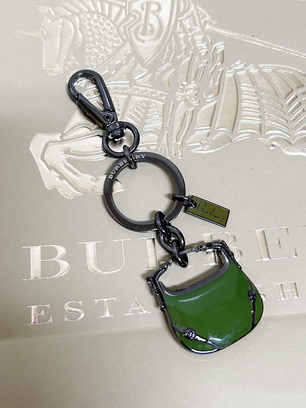Burberry Authentic Burberry New Metal Green Mini Bag Charm / Keychain Size ONE SIZE - 6 Thumbnail