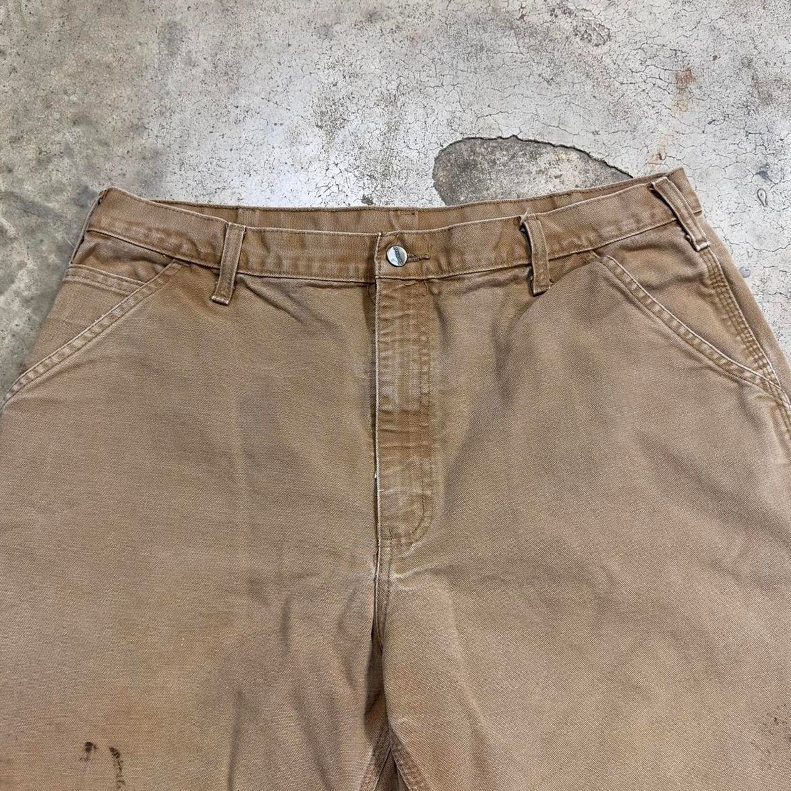 Carhartt × Carhartt Wip Baggy Carhartt Desert Tan Carpenter Denim Streetwear Pants Size US 38 / EU 54 - 5 Thumbnail