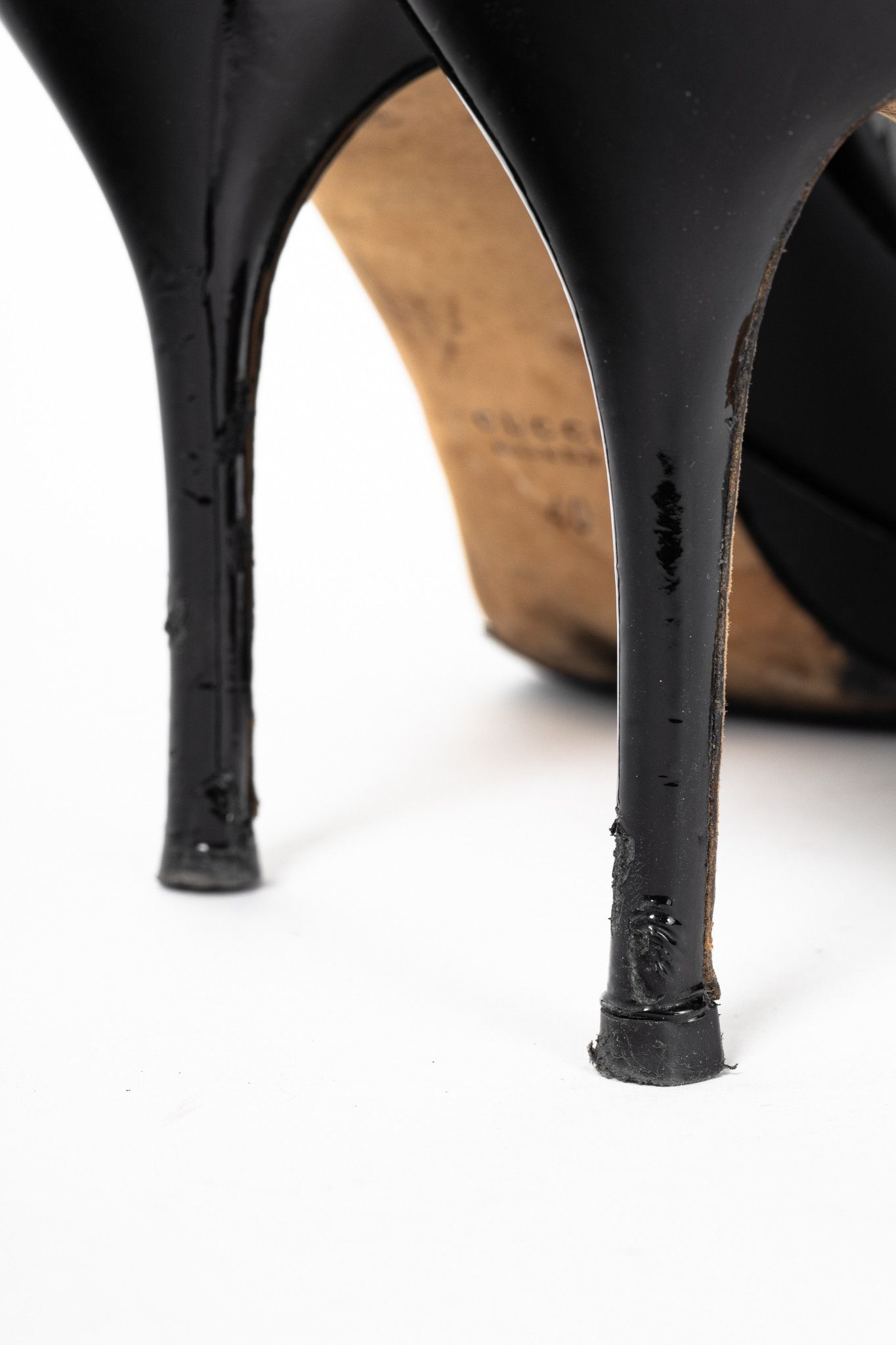 Gucci Gucci Black Patent-Leather Platform Pumps Size US 9.5 / IT 39.5 - 9 Thumbnail