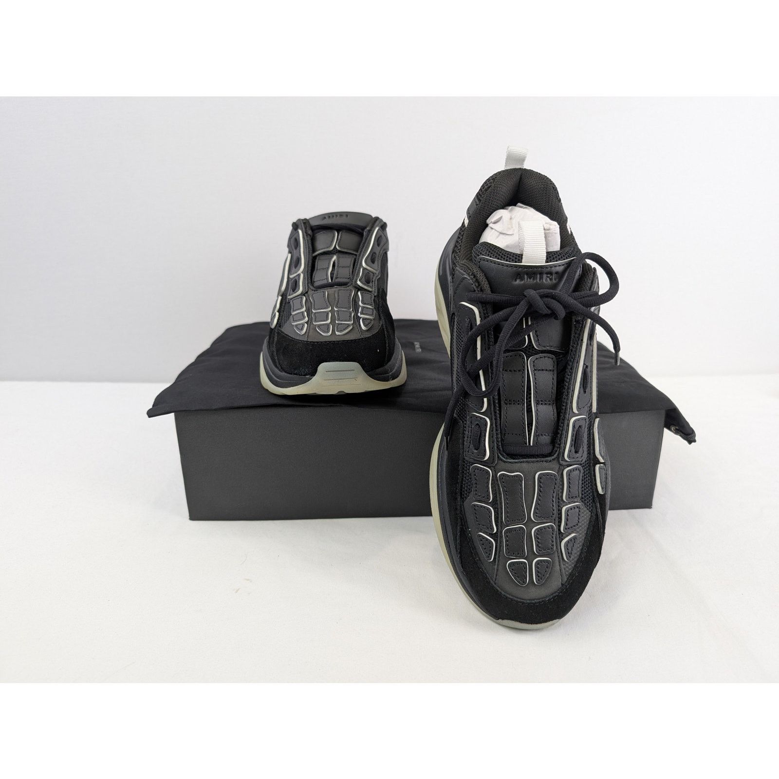 Amiri o1rshd1 Bone Runner Sneakers in Black Size US 13 / EU 46 - 18 Thumbnail