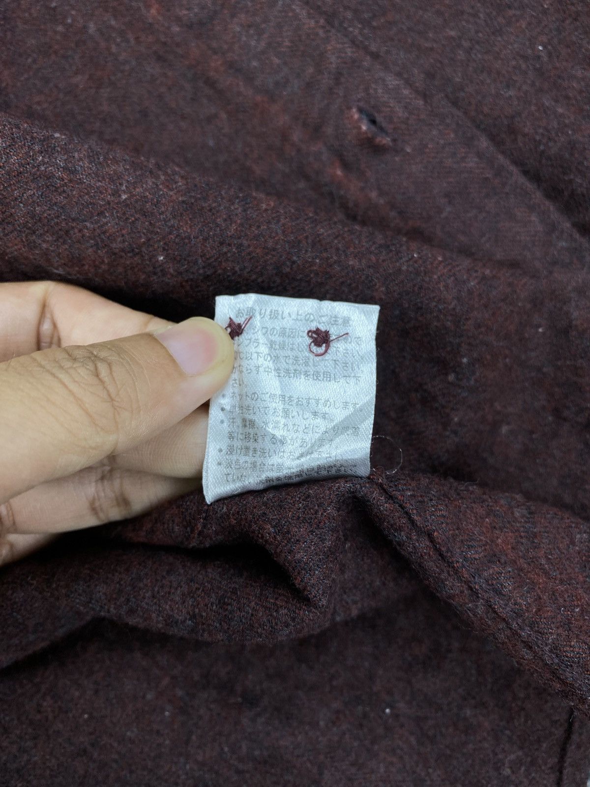 Kansai Yamamoto Vtg Kansai Yamamoto Burgandy Regular Fit Button Up Jacket Size US S / EU 44-46 / 1 - 9 Thumbnail