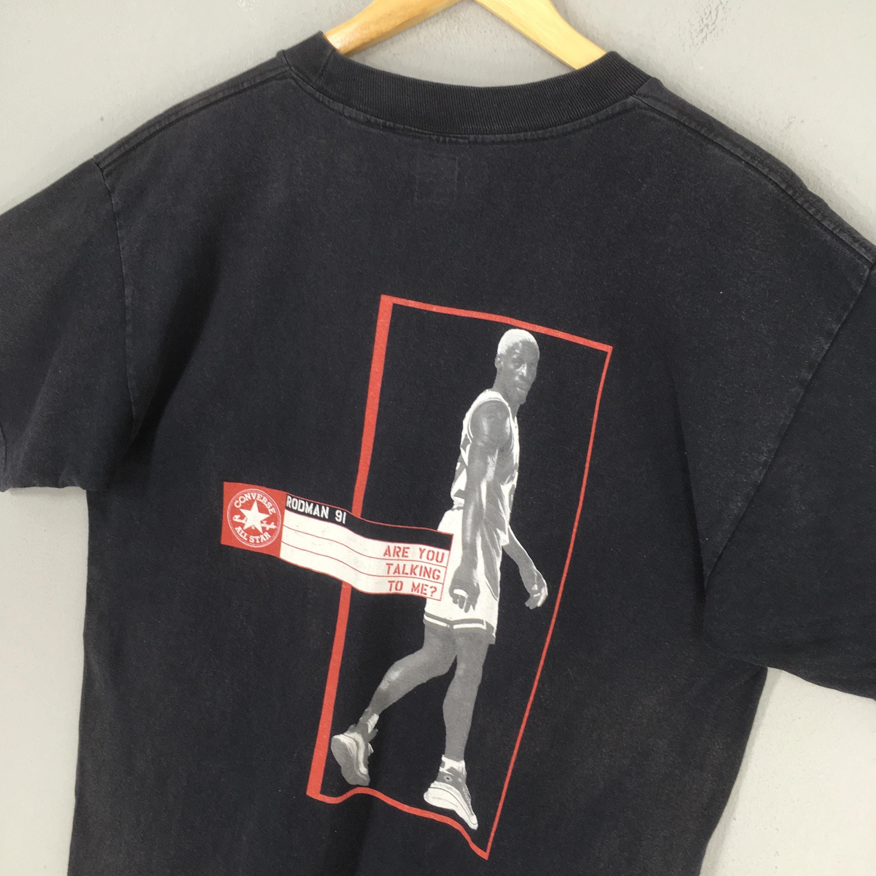 Converse Vintage Converse Dennis Rodman 91 Black T shirt Large Size US L / EU 52-54 / 3 - 3 Thumbnail