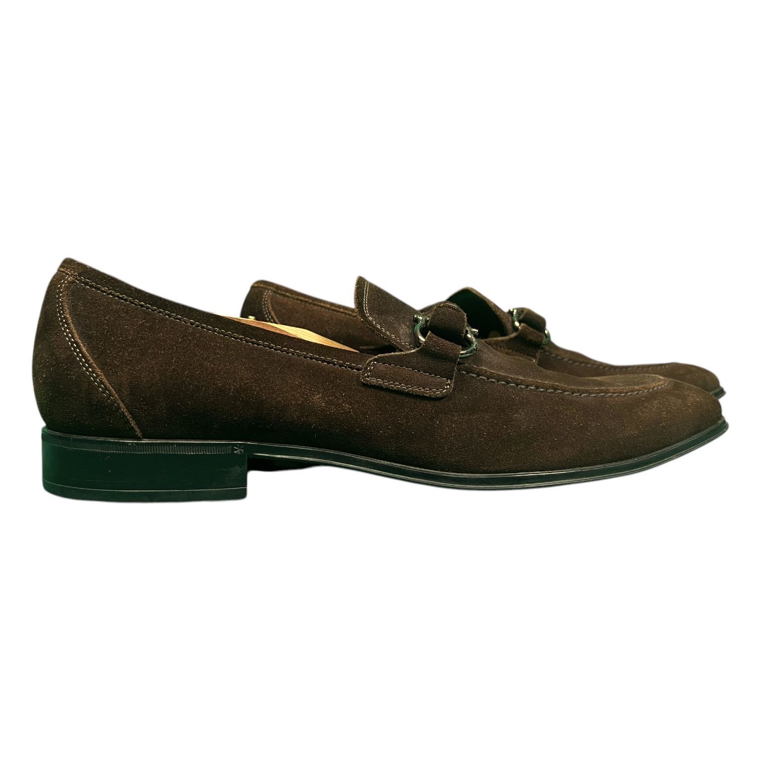 Salvatore Ferragamo Loafers Men 10.5D Burgundy Gancini Bit Leather Made in Italy Salvatore Ferragamo Suede Loafers Gancini Bit Brown 10.5 D main image 2