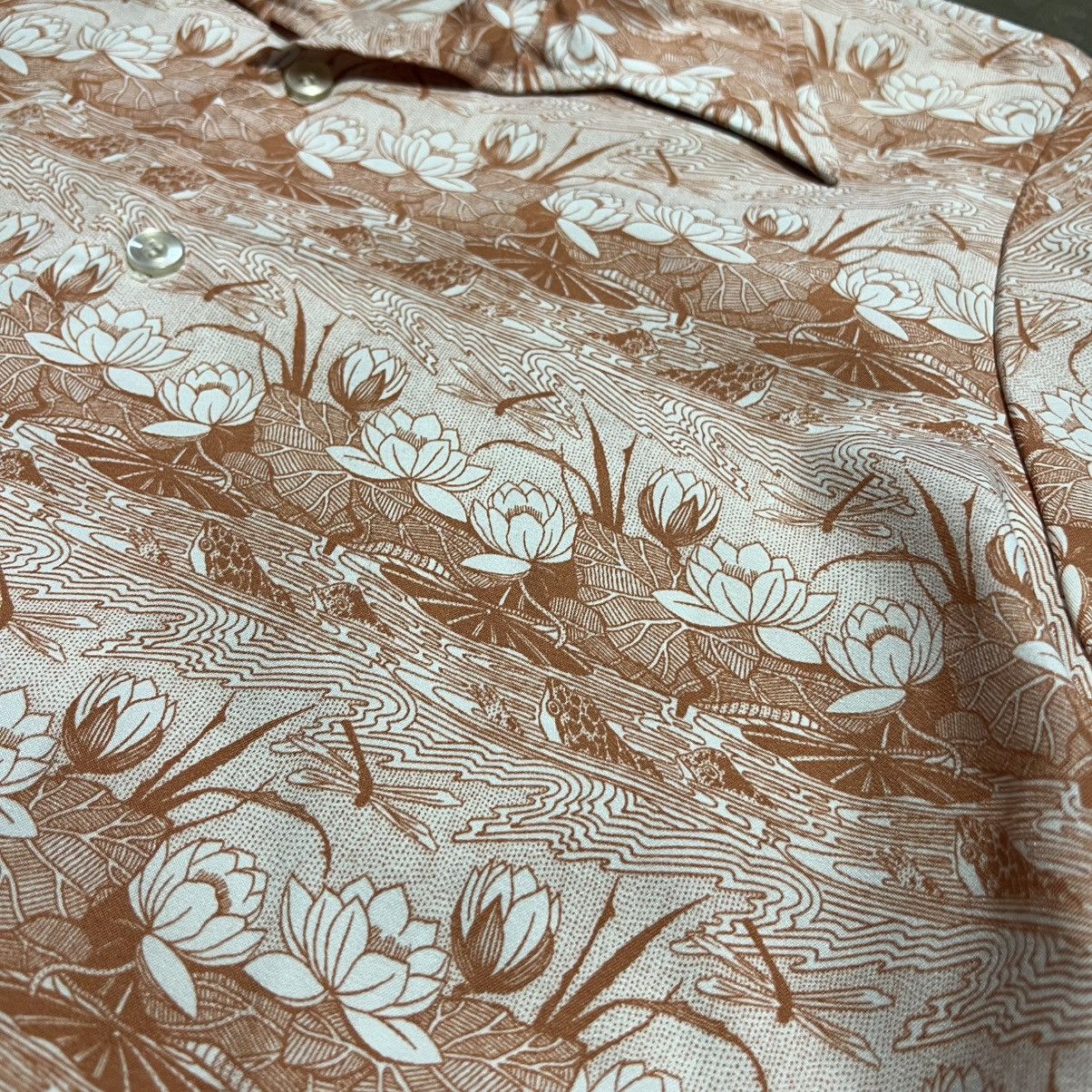 Vintage Vintage 70s Jaymar Button Up Shirt Disco Art Frog Lotus Size US L / EU 52-54 / 3 - 5 Thumbnail