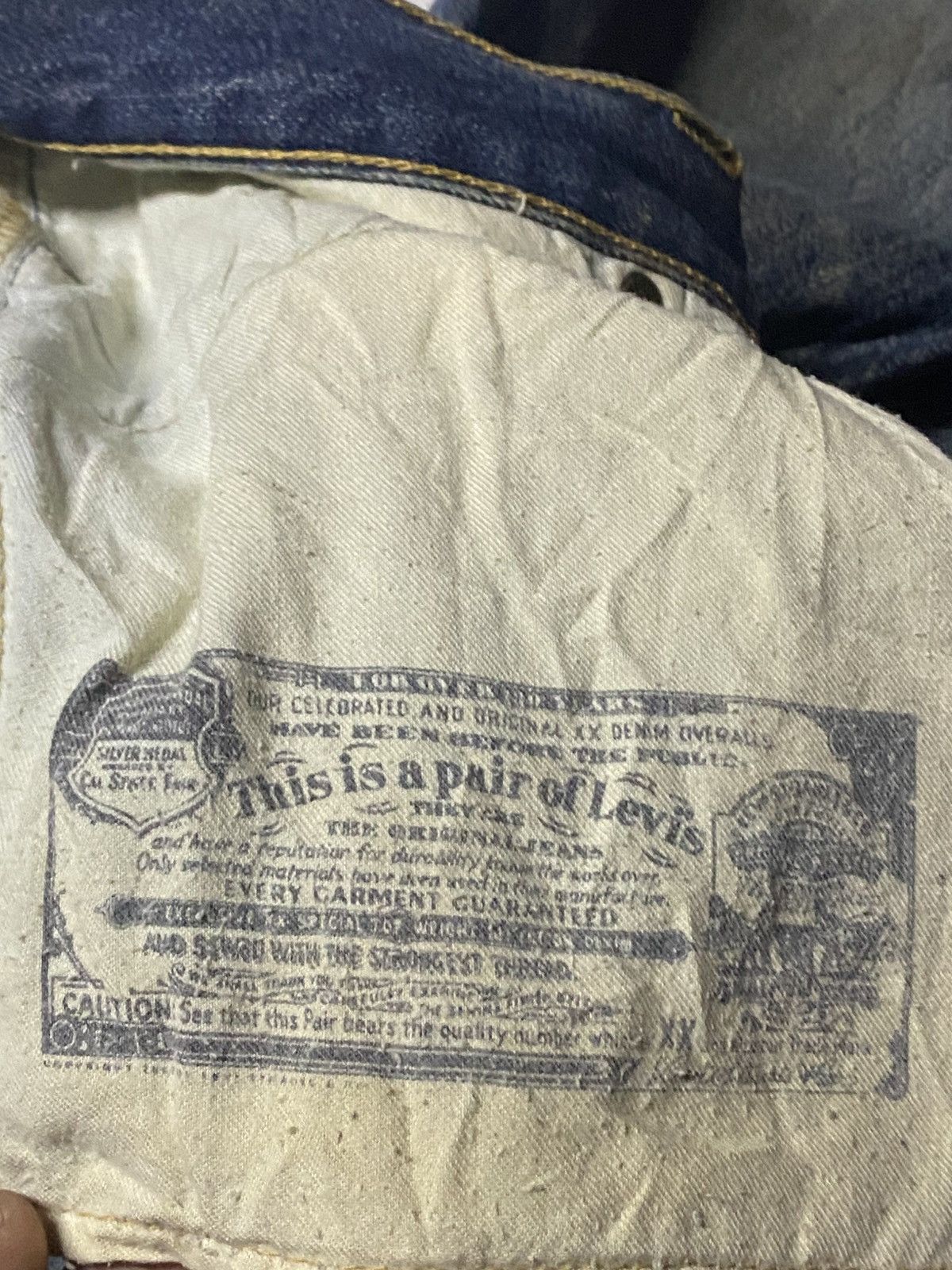 Levi's Vintage Levis 501 Mud Wash Distressed Baggy Jeans Size US 34 / EU 50 - 21 Thumbnail