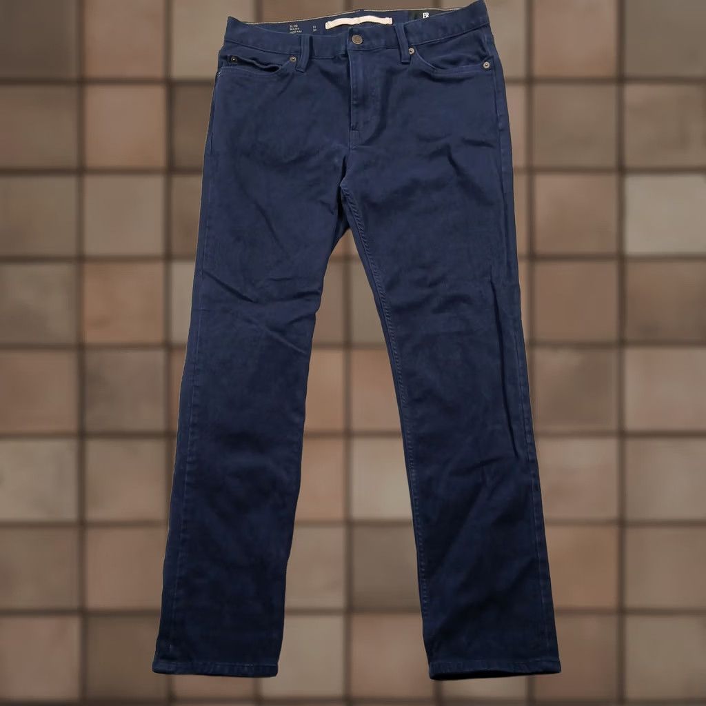 Banana Republic Banana Republic Traveler Slim Fit Jeans Navy Blue 33x30 Denim Pants Slim, 5-Pocket Mens Comfort Stretch Shirt? Size US 33 - 1 Thumbnail