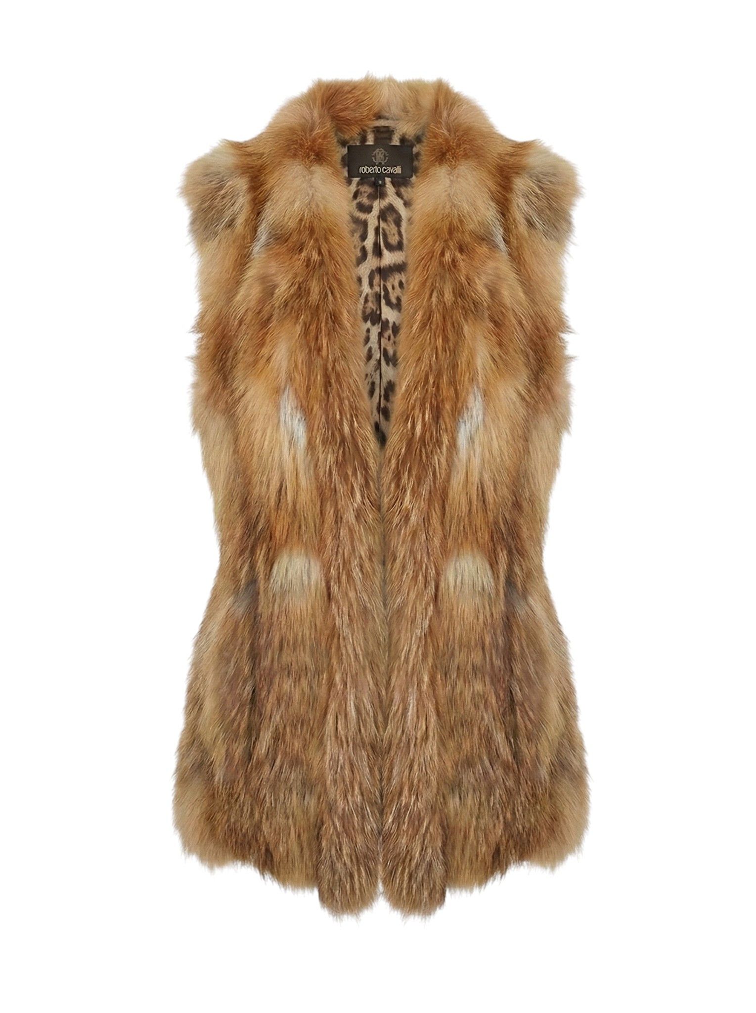 Roberto Cavalli FOX FUR VEST Size S / US 4 / IT 40 - 1 Thumbnail