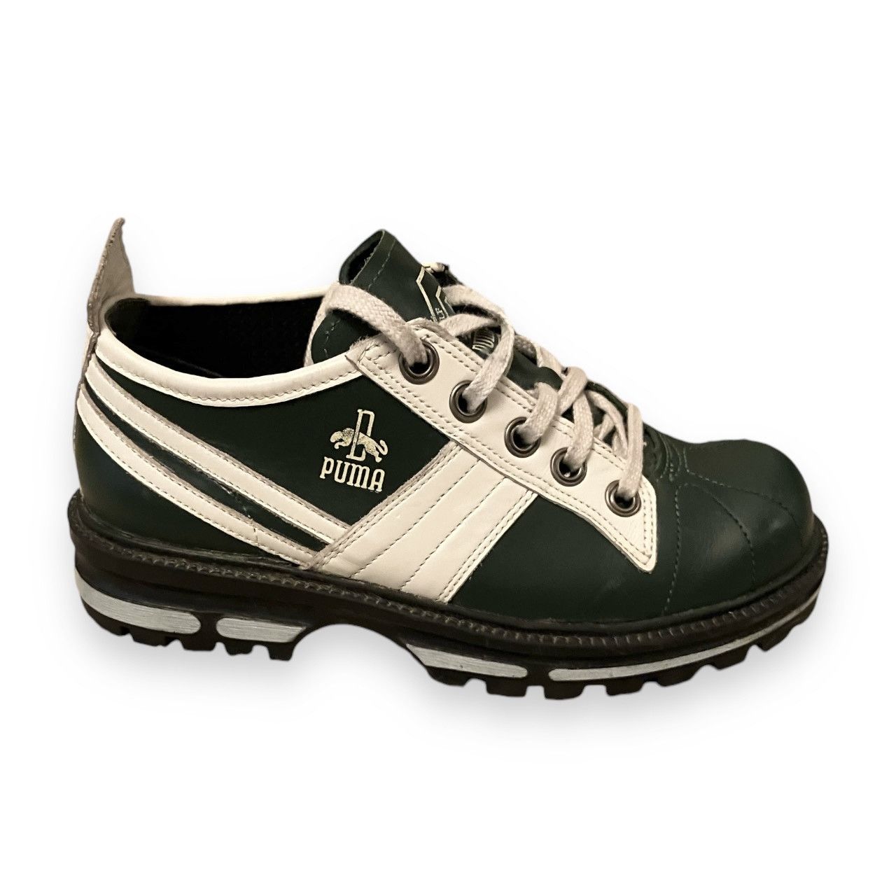 Puma Ultra Rare 80s Vintage Green Puma Archive Leather Boots Size US 5 / IT 35 - 3 Thumbnail