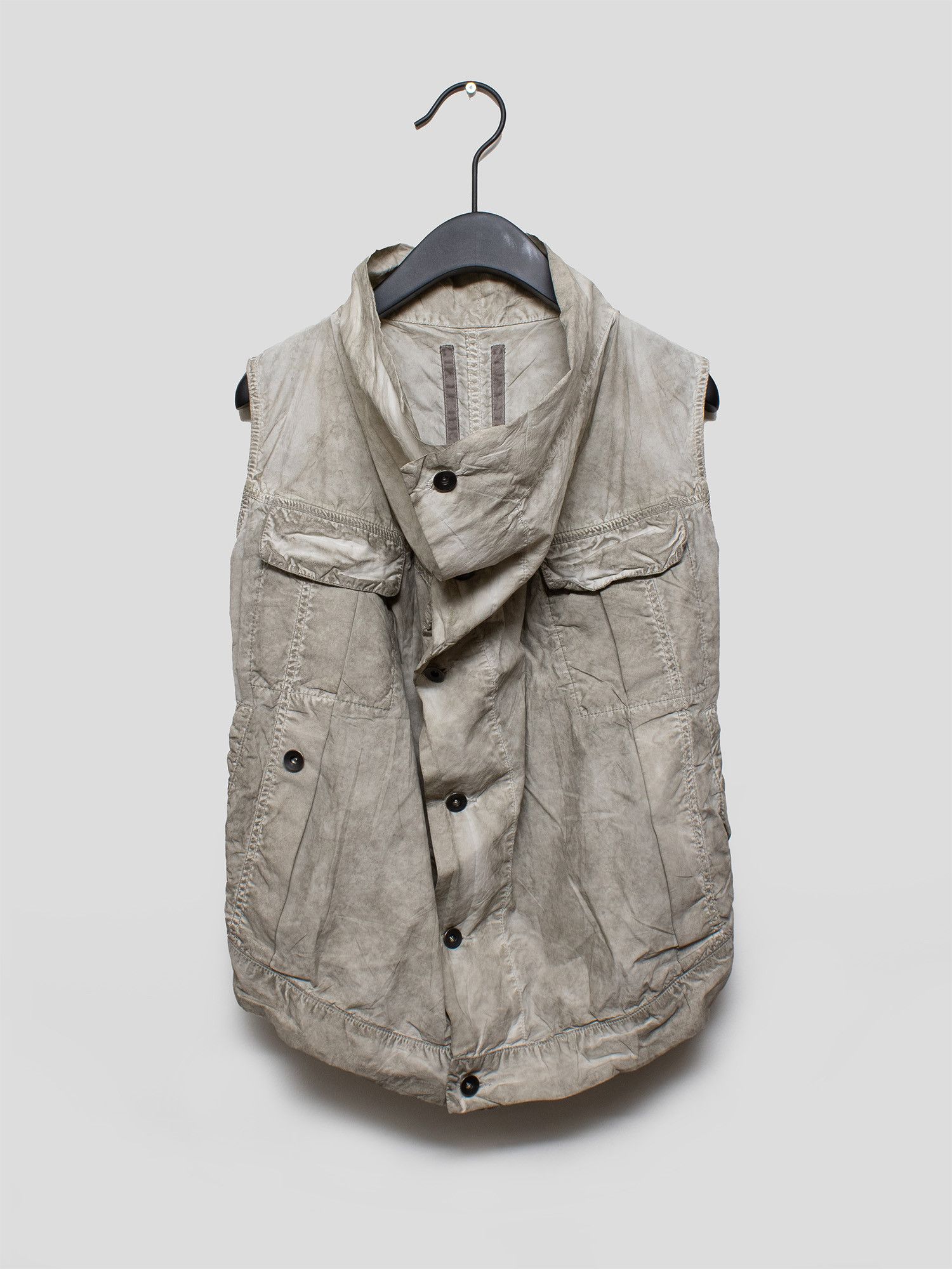 Rick Owens Drkshdw Rick Owens 2010s olmar mirta Garment Dyed Vest Size XS / US 0-2 / IT 36-38 - 1 Thumbnail
