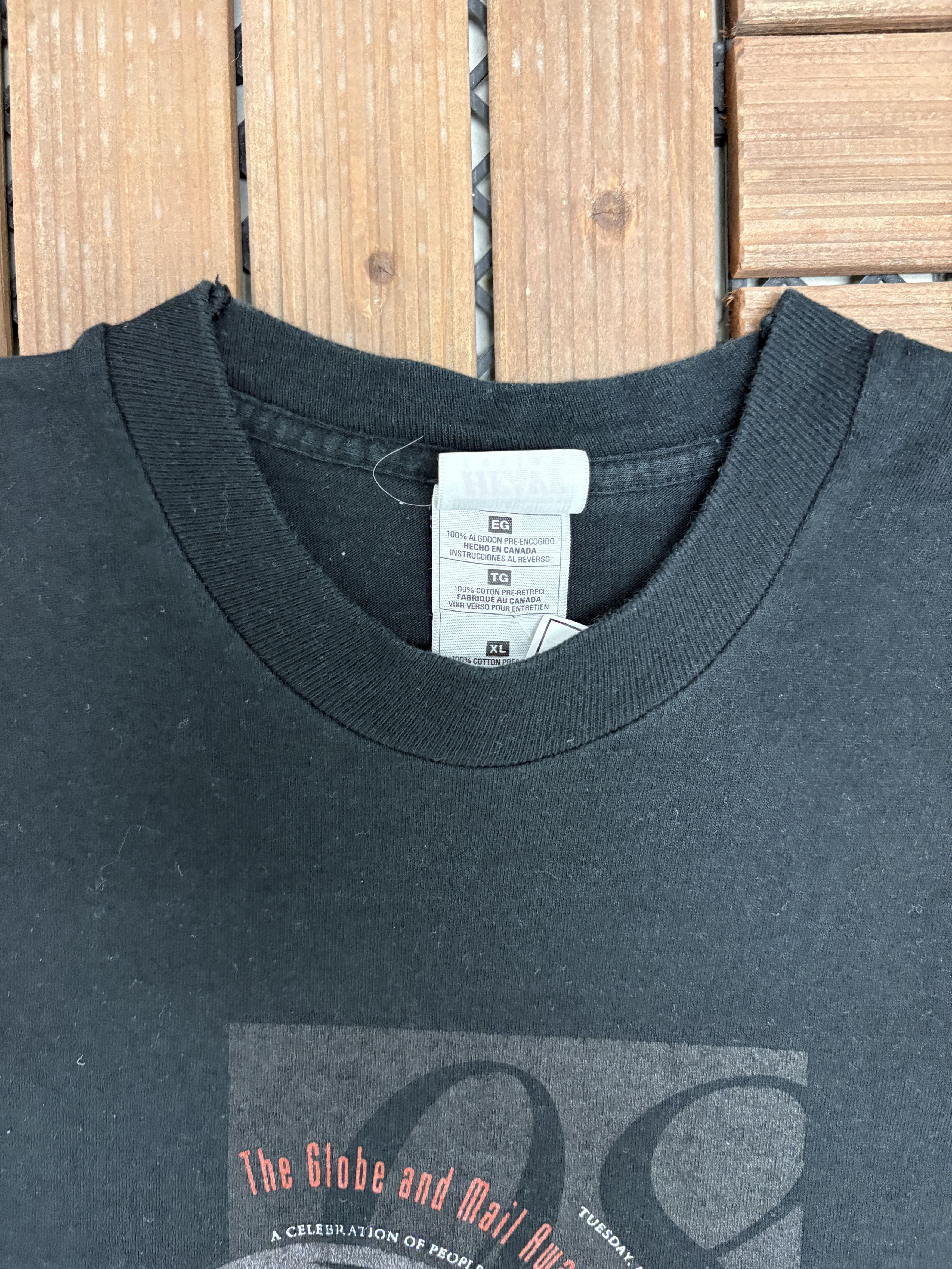 Vintage The Globe & Mail Awards 1998 Vintage Black Tee Size US XL / EU 56 / 4 - 5 Thumbnail