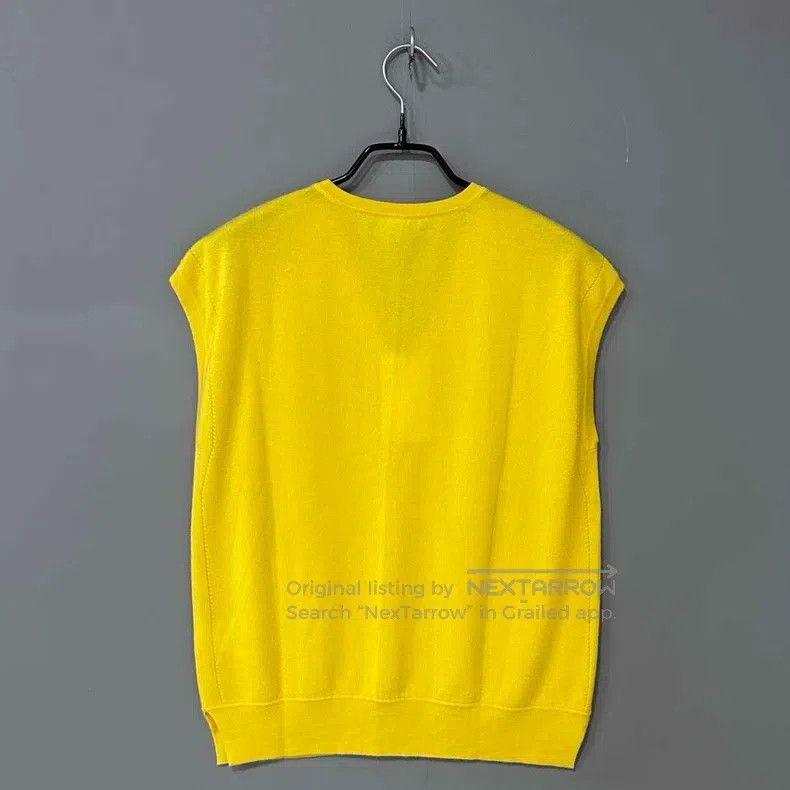 Hermes Hermes Yellow Sleeveless Cashmere Knit Size XXS / US 00 / IT 34 - 3 Thumbnail