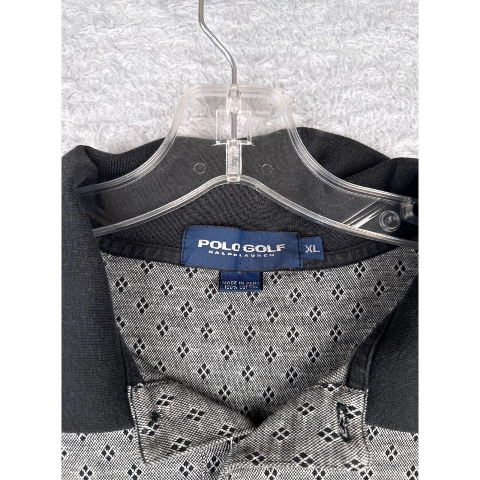Ralph Lauren Polo Golf Ralph Lauren Shirt Men Extra Large Gray Diamond Geometric 100% Cotton Size US XL / EU 56 / 4 - 6 Thumbnail